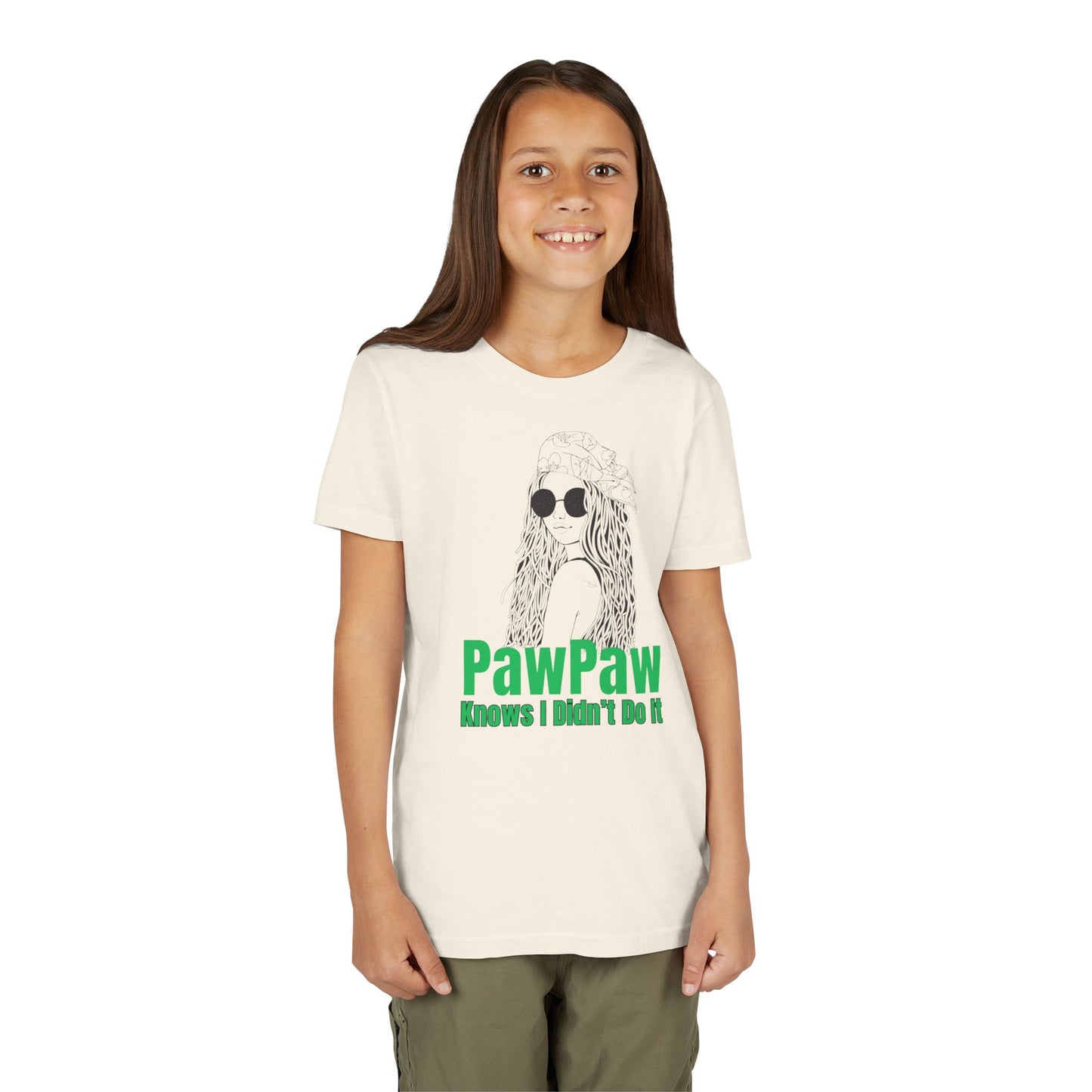 PawPaw Knows I Didn't Do It Too Youth Tee - Girls Collection
