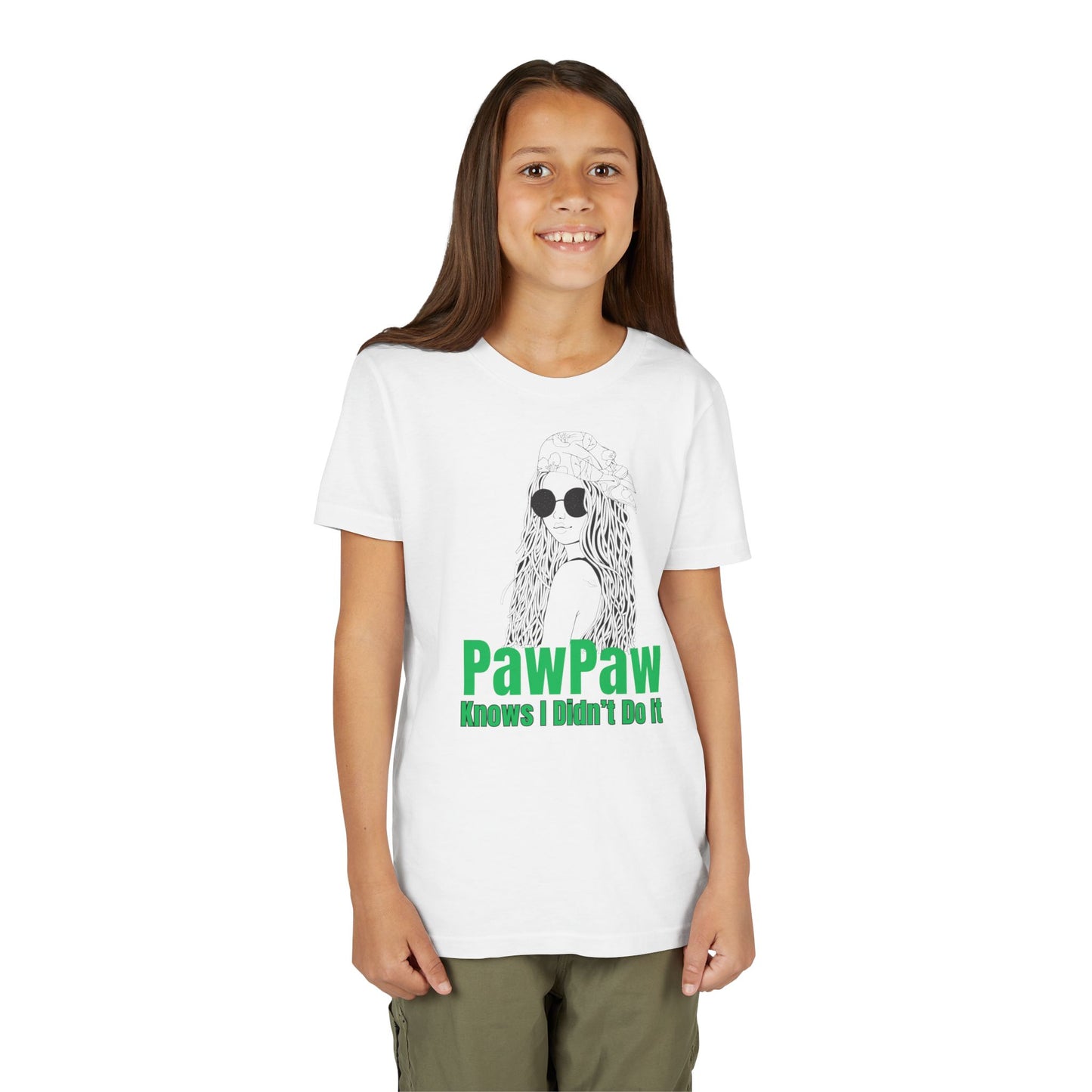 PawPaw Knows I Didn't Do It Too Youth Tee - Girls Collection