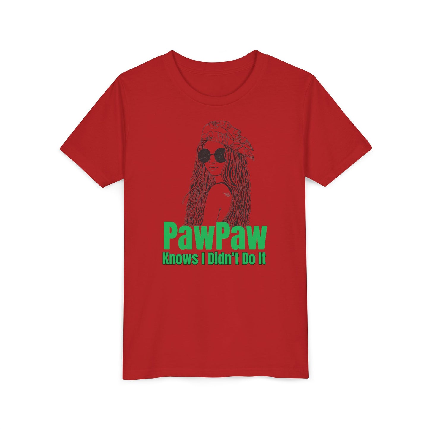 PawPaw Knows I Didn't Do It Too Youth Tee - Girls Collection