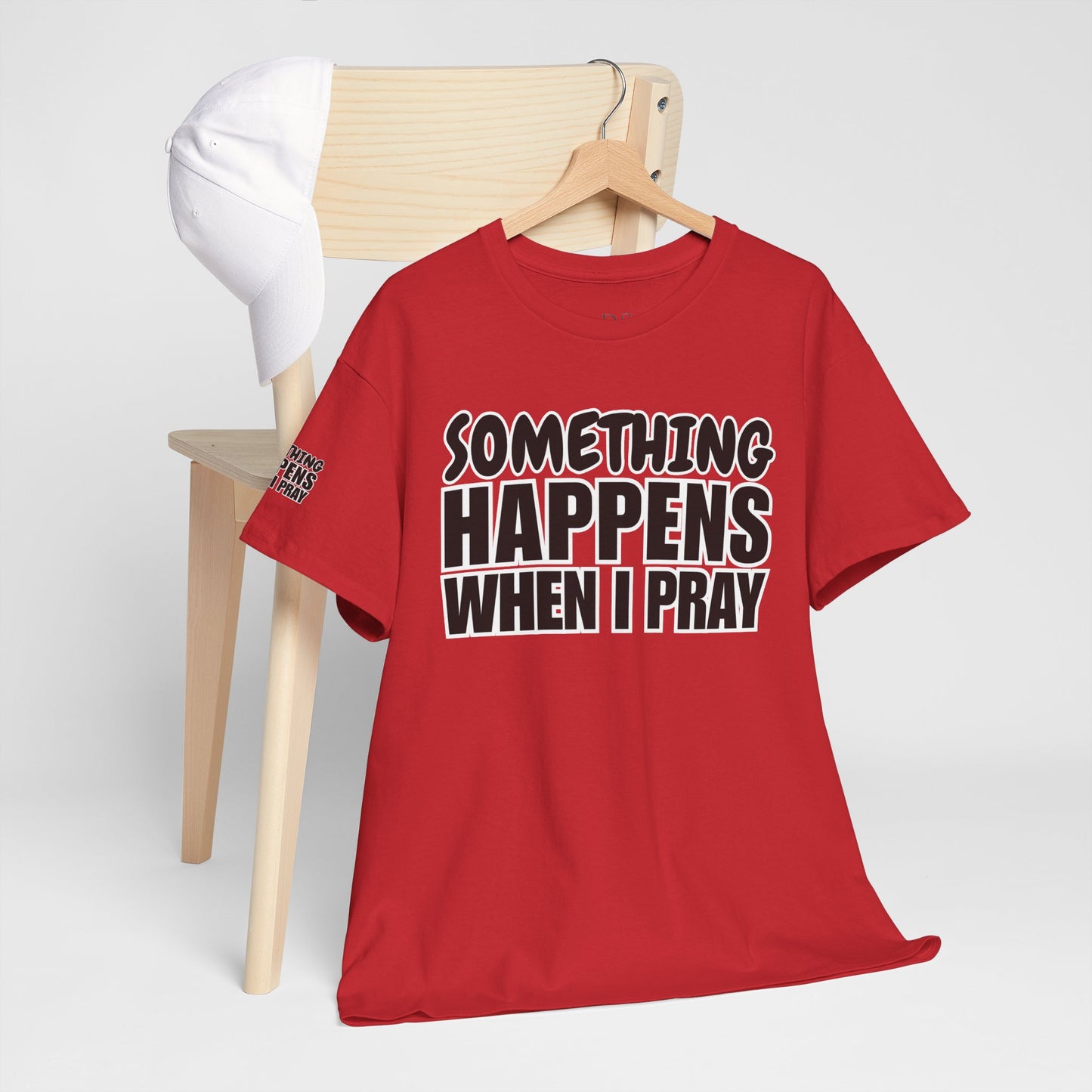 DS Looks & Books Prayer T-Shirt — "Something Happens When I Pray" Inspirational Christian Tee