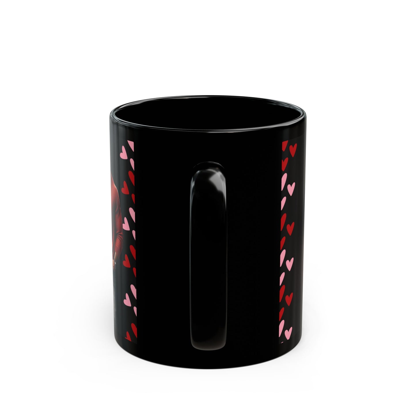 Valentine Me Please~THE GREG MUG, Valentine's Day Treat by Divinely Sown, An 11oz Black Mug With Class & Style