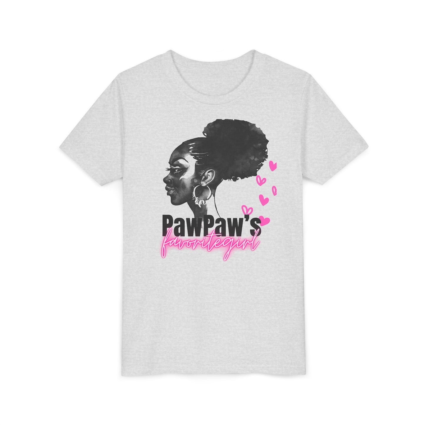 PawPaw's Favorite Girl Youth Short Sleeve Tee by Divinely Sown is Lightweight Comfort for a Girl