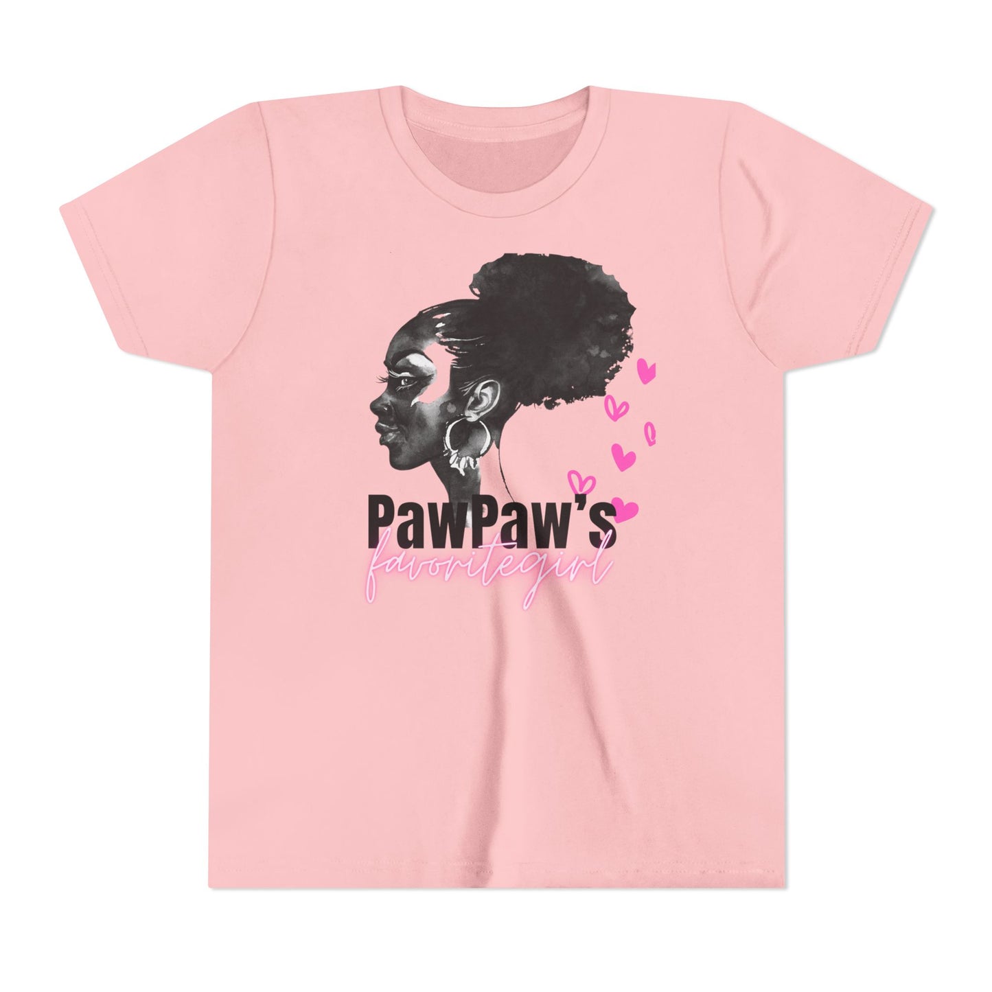 PawPaw's Favorite Girl Youth Short Sleeve Tee by Divinely Sown is Lightweight Comfort for a Girl
