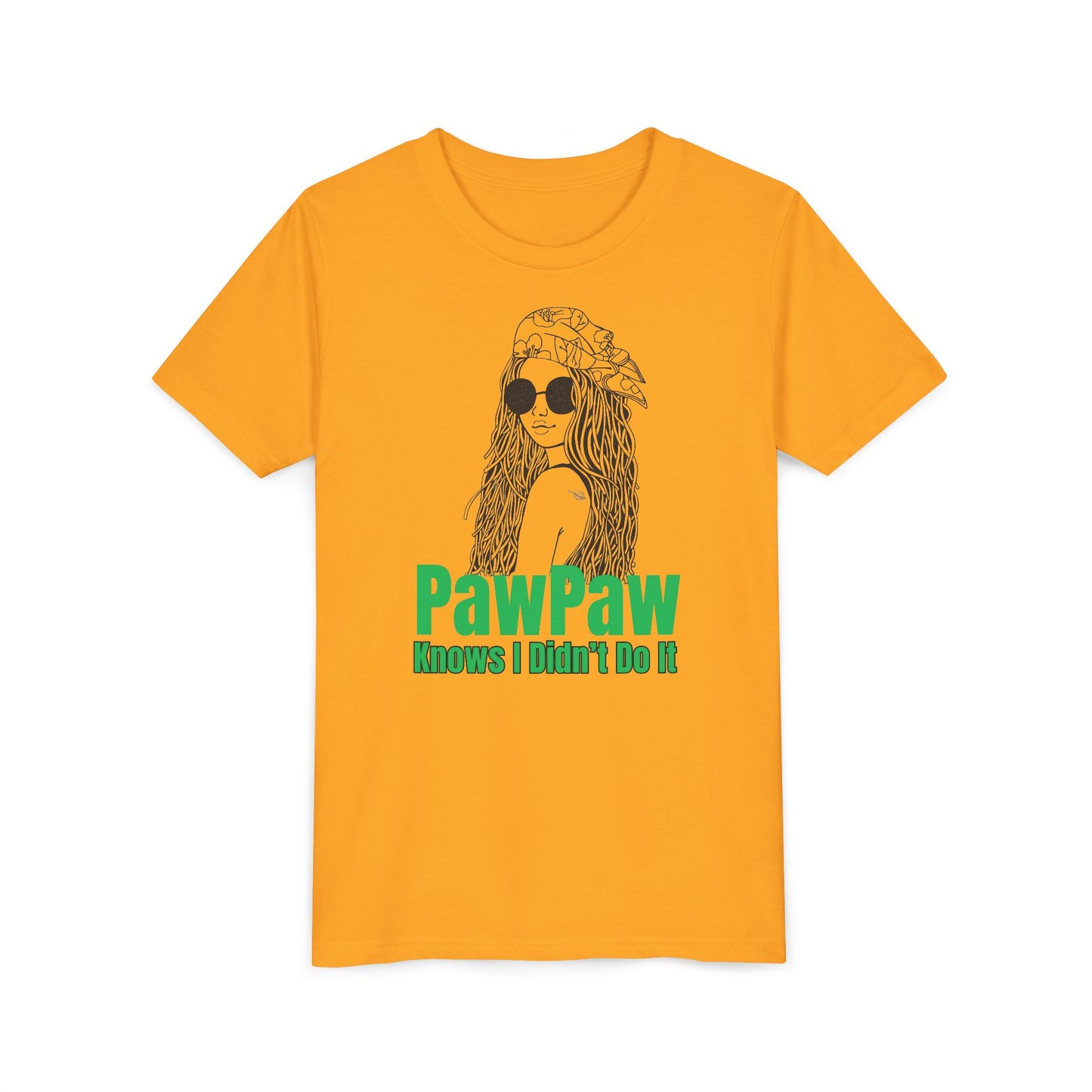 PawPaw Knows I Didn't Do It Too Youth Tee - Girls Collection