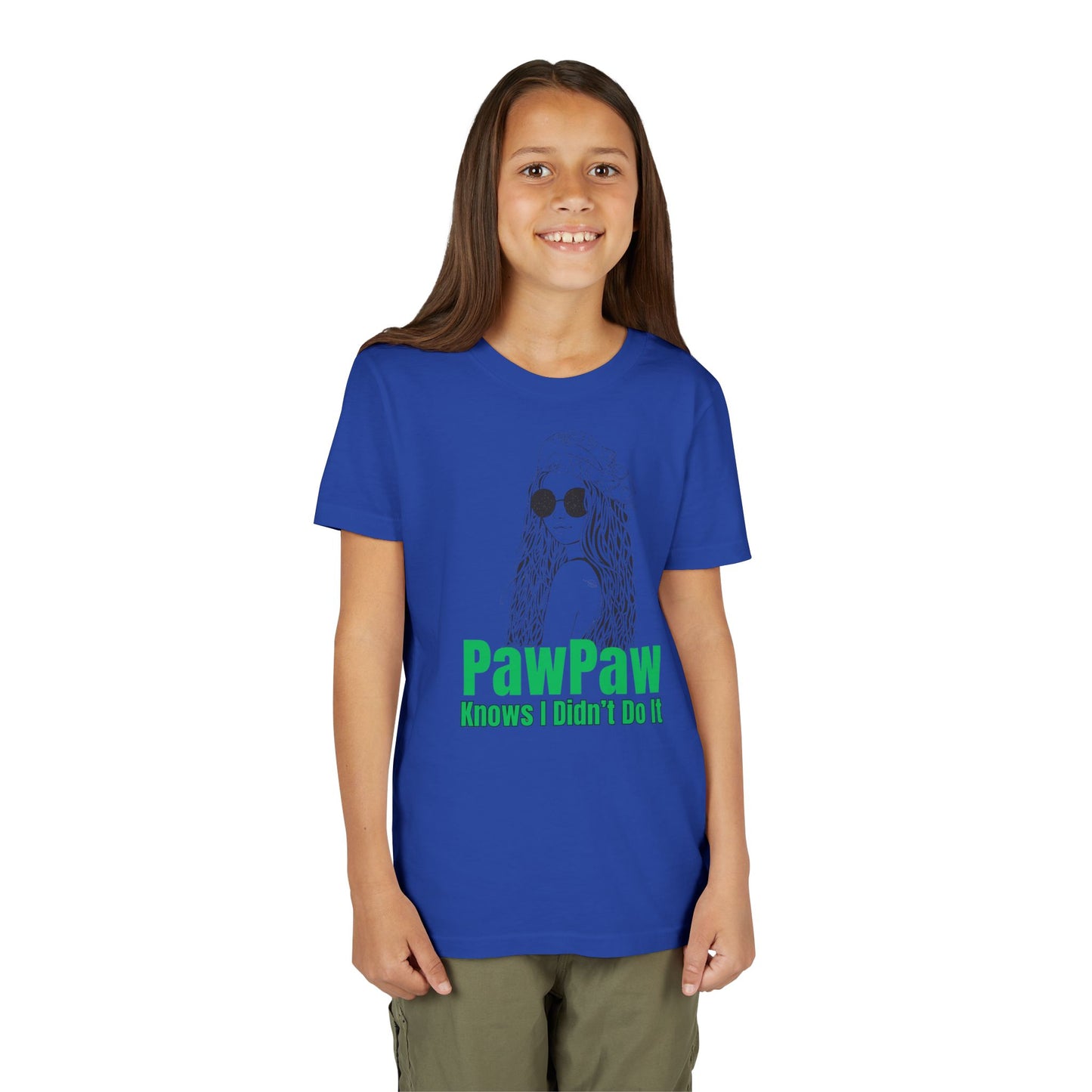 PawPaw Knows I Didn't Do It Too Youth Tee - Girls Collection