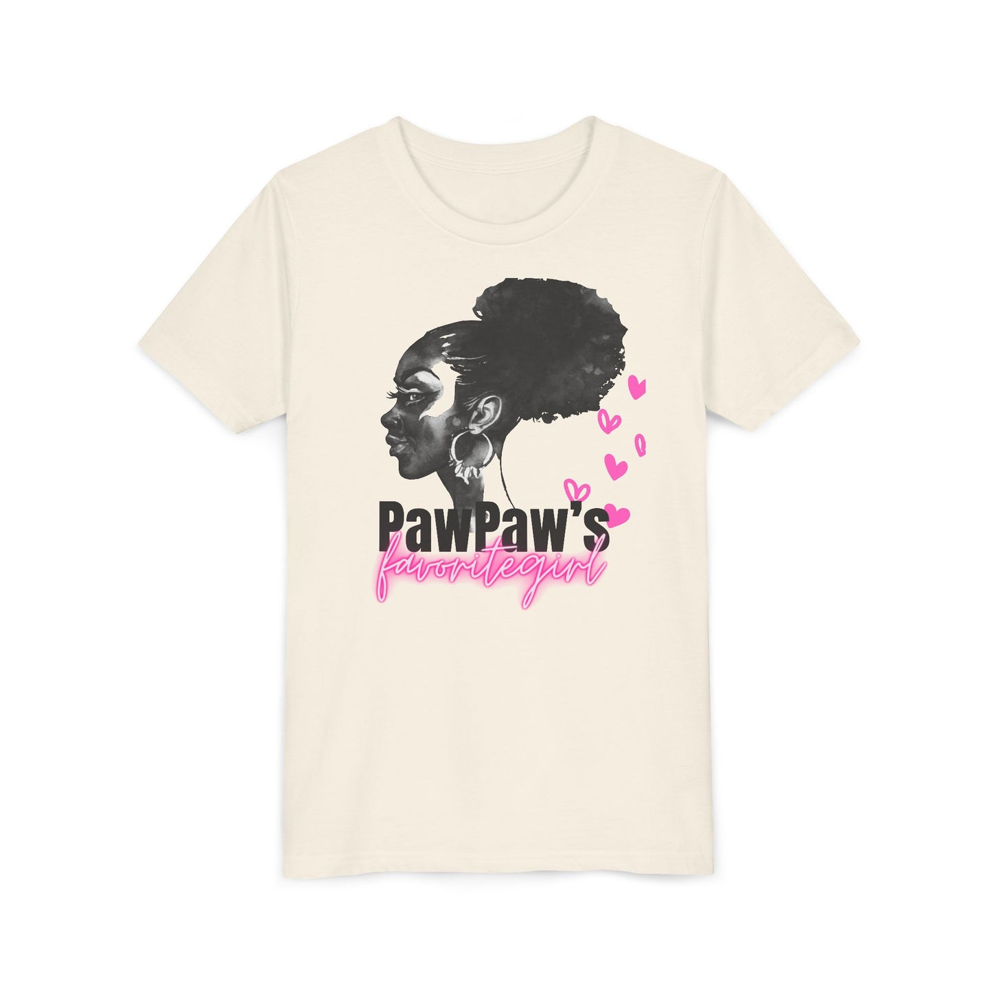 PawPaw's Favorite Girl Youth Short Sleeve Tee by Divinely Sown is Lightweight Comfort for a Girl
