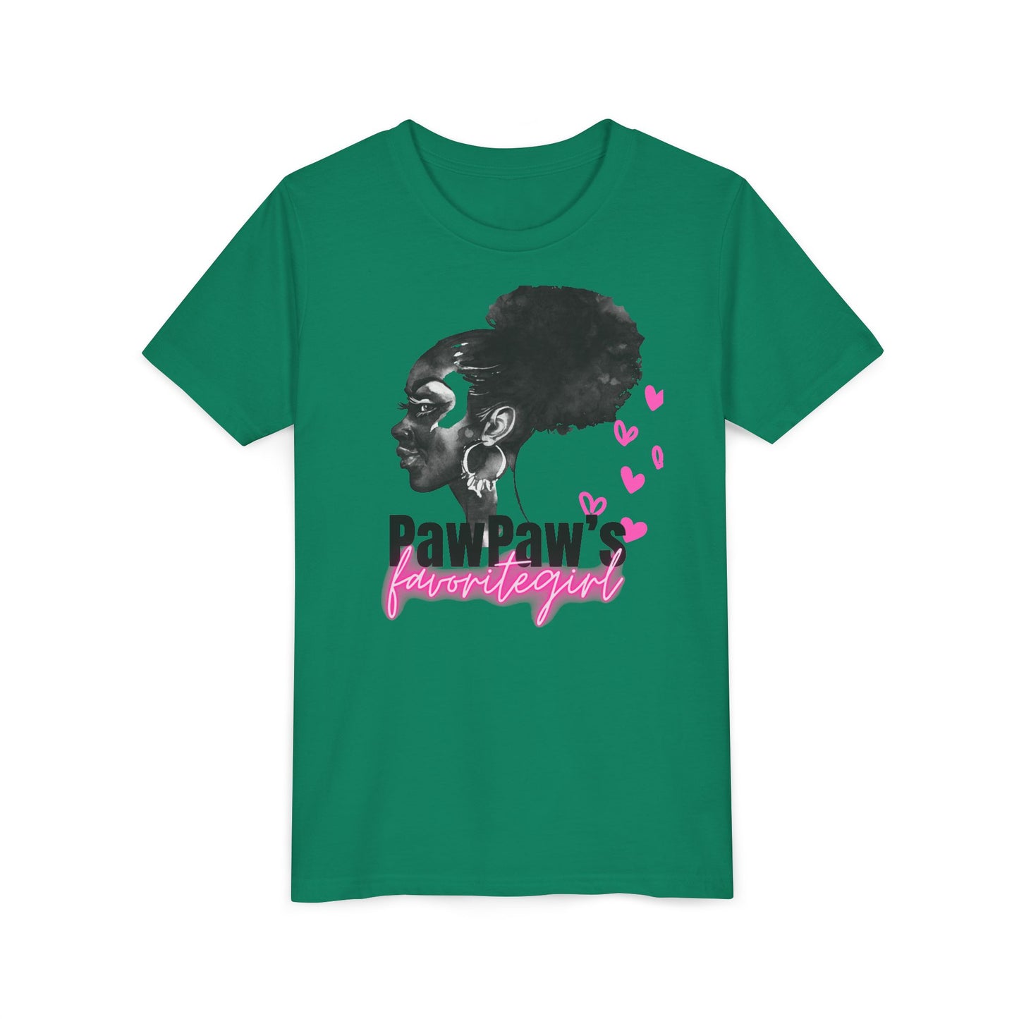 PawPaw's Favorite Girl Youth Short Sleeve Tee by Divinely Sown is Lightweight Comfort for a Girl