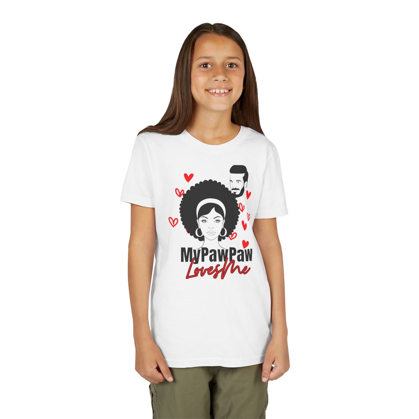 My PawPaw Loves Me Youth Tee - by Divinely Sown is Lightweight Comfort for a Girl