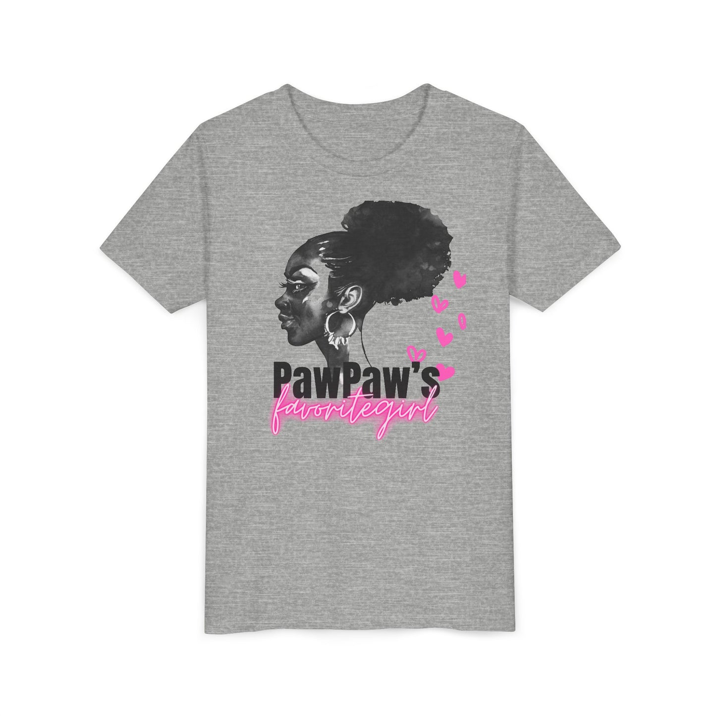 PawPaw's Favorite Girl Youth Short Sleeve Tee by Divinely Sown is Lightweight Comfort for a Girl