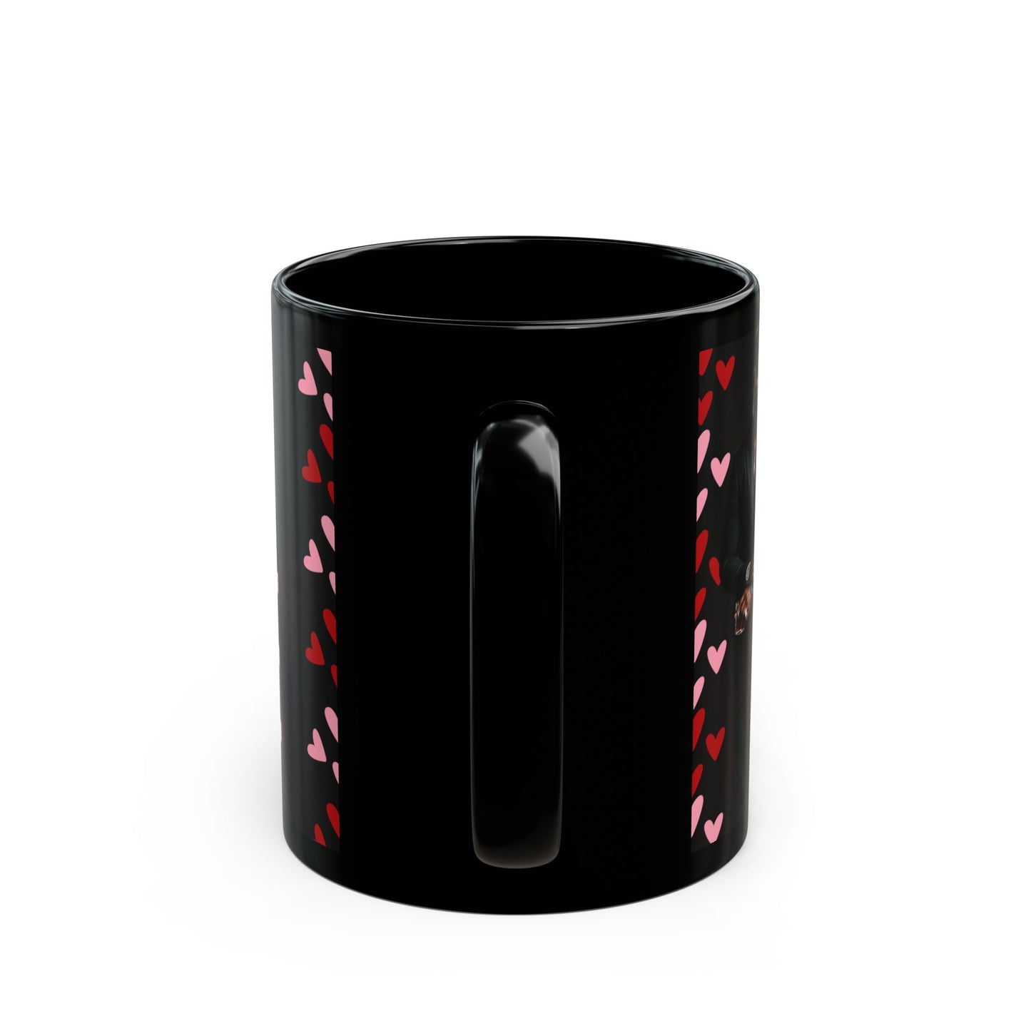 Valentine Me Please~THE DAKENDRICK MUG, Valentine's Day Treat by Divinely Sown, An 11oz Black Mug With Class & Style