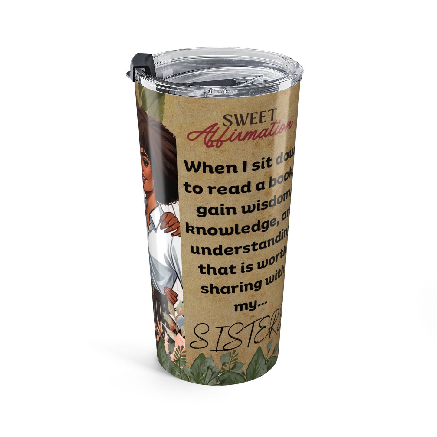Brown Girls Read Affirmation Tumbler 20oz by Divinely Sown