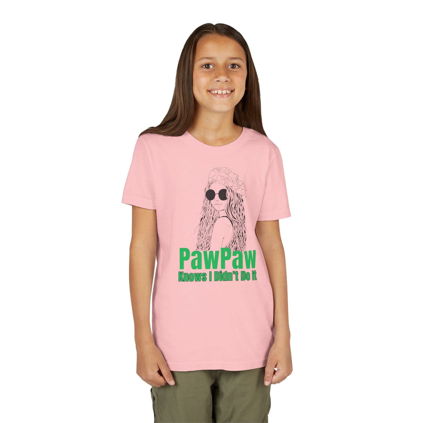PawPaw Knows I Didn't Do It Too Youth Tee - Girls Collection