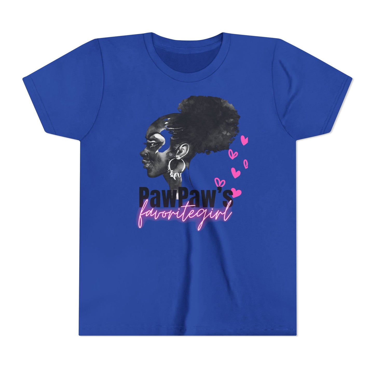 PawPaw's Favorite Girl Youth Short Sleeve Tee by Divinely Sown is Lightweight Comfort for a Girl