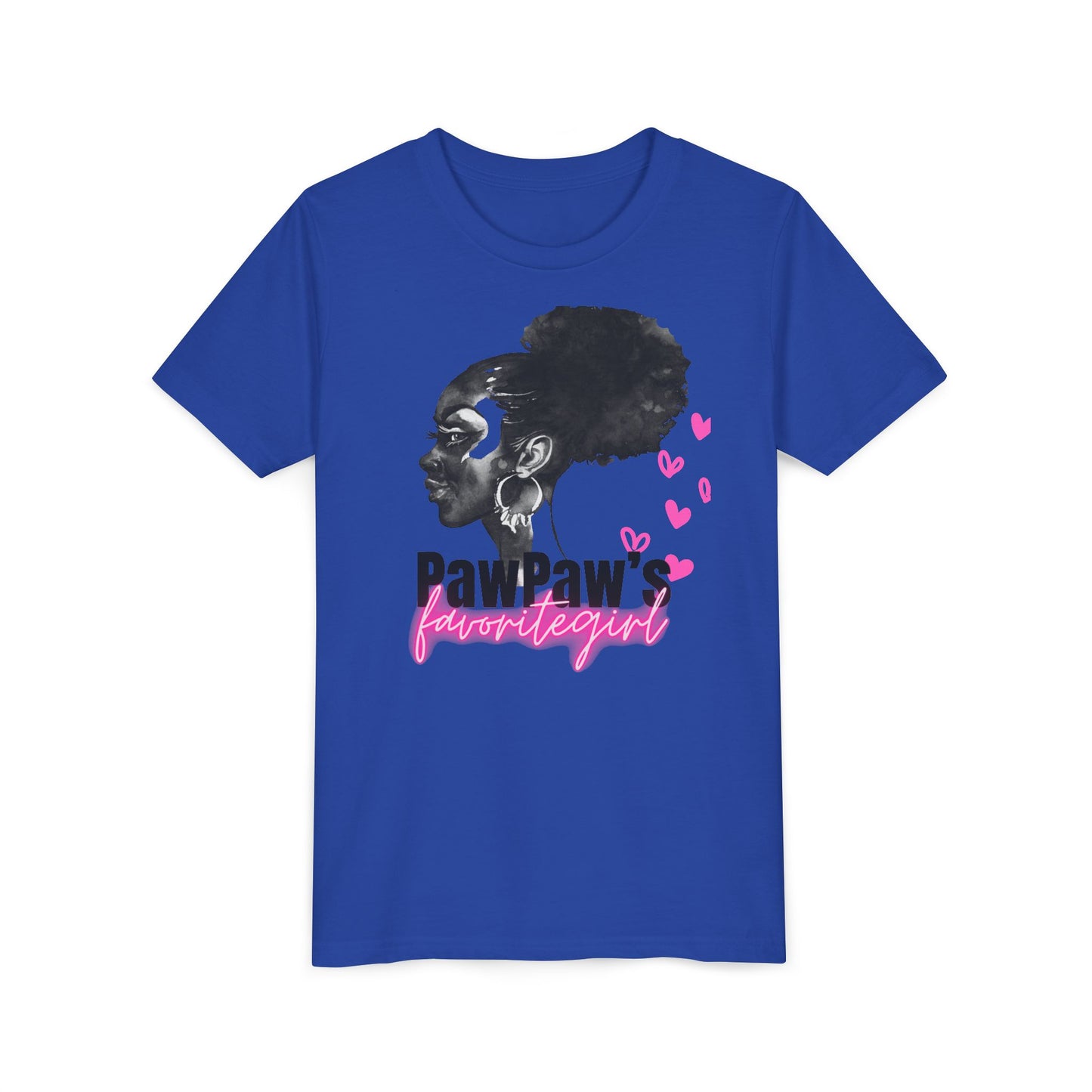 PawPaw's Favorite Girl Youth Short Sleeve Tee by Divinely Sown is Lightweight Comfort for a Girl