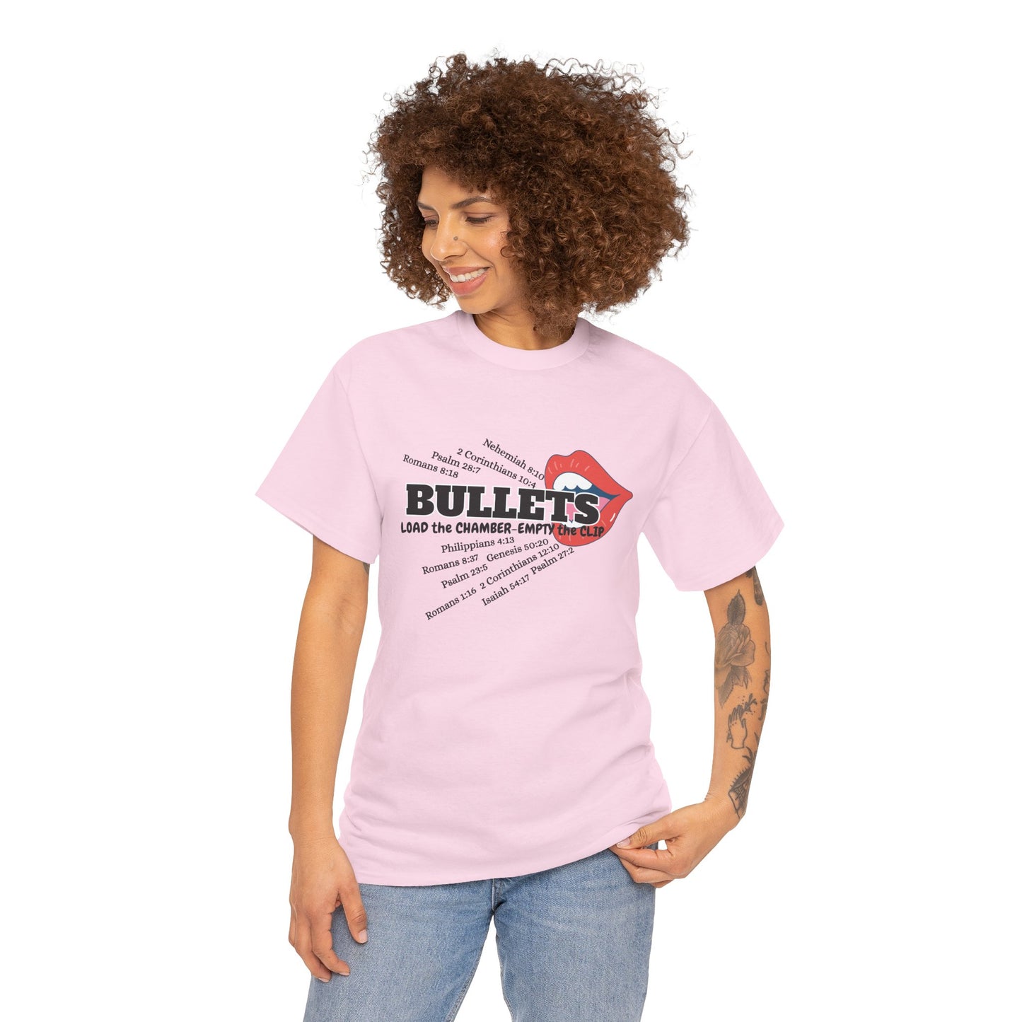 'Bullets' & Scripture Logo Shirt by Divinely Sown