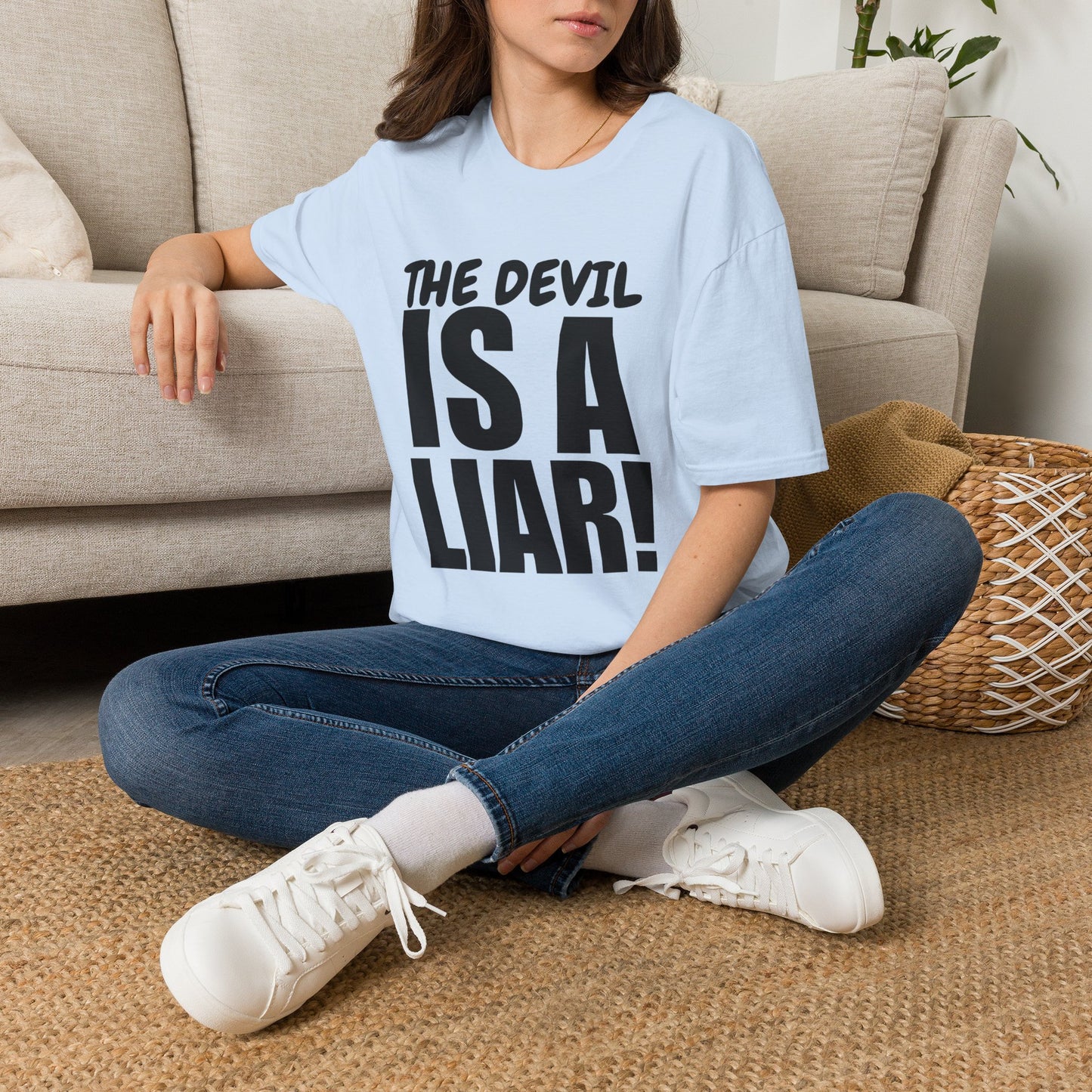 Christian Statement T-Shirt — "The Devil Is A Liar" Bold Faith Tee