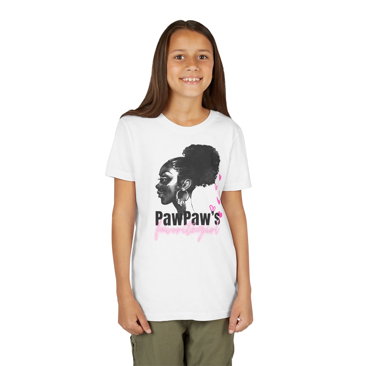 PawPaw's Favorite Girl Youth Short Sleeve Tee by Divinely Sown is Lightweight Comfort for a Girl