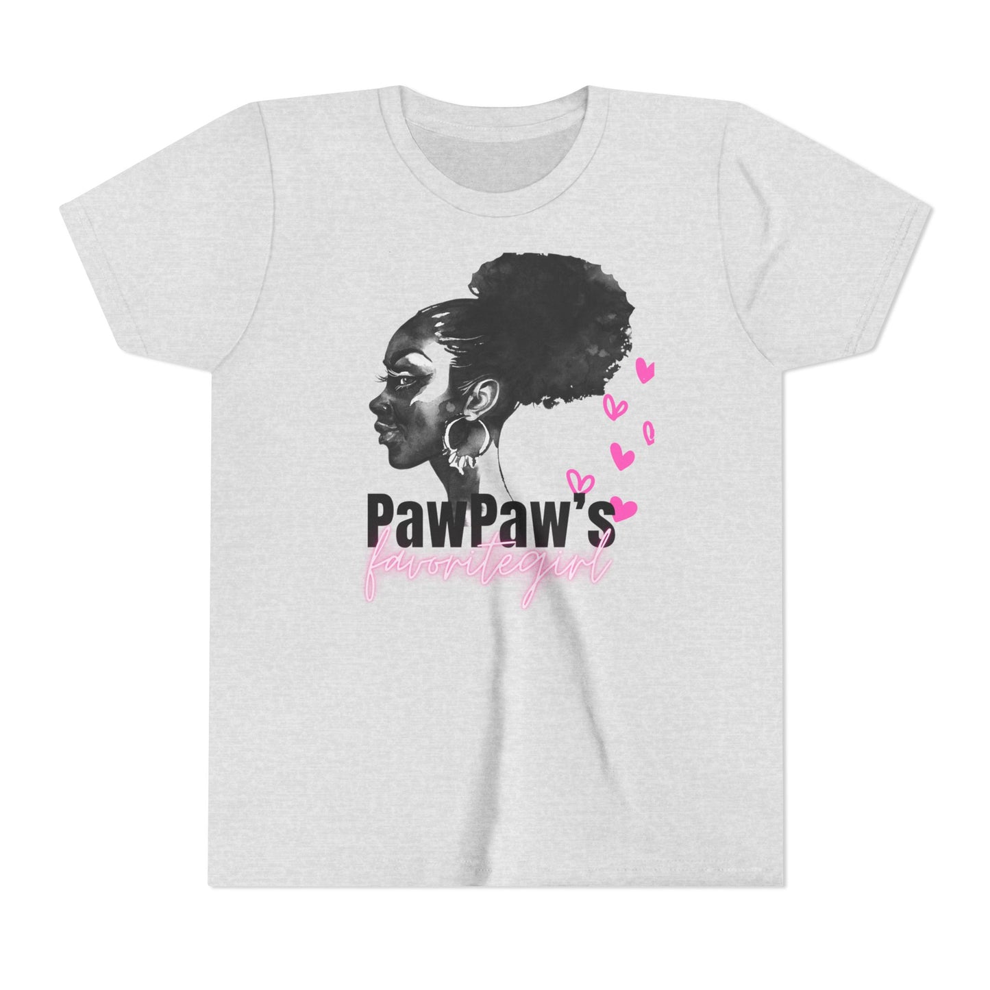 PawPaw's Favorite Girl Youth Short Sleeve Tee by Divinely Sown is Lightweight Comfort for a Girl