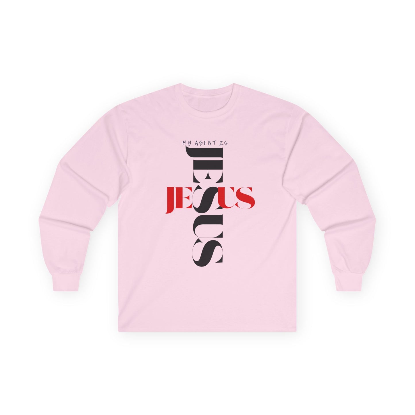 Faith-Inspired Long Sleeve Tee: 'My Agent Is Jesus' by Divinely Sown