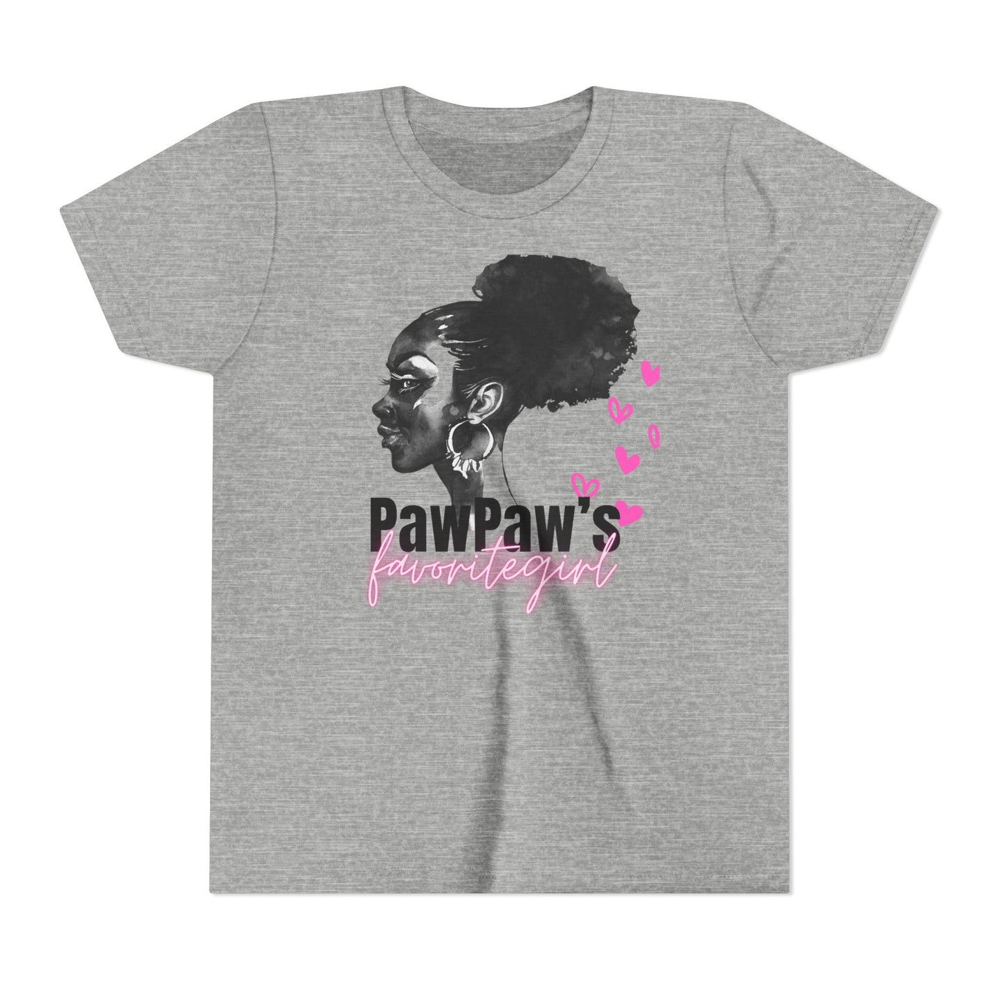 PawPaw's Favorite Girl Youth Short Sleeve Tee by Divinely Sown is Lightweight Comfort for a Girl