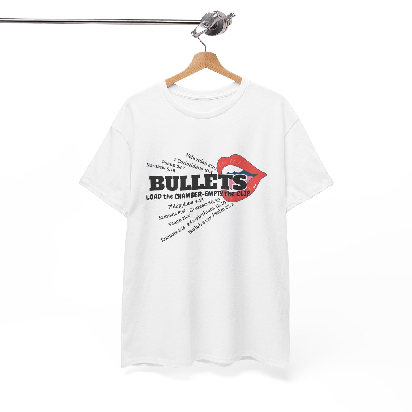 'Bullets' & Scripture Logo Shirt by Divinely Sown