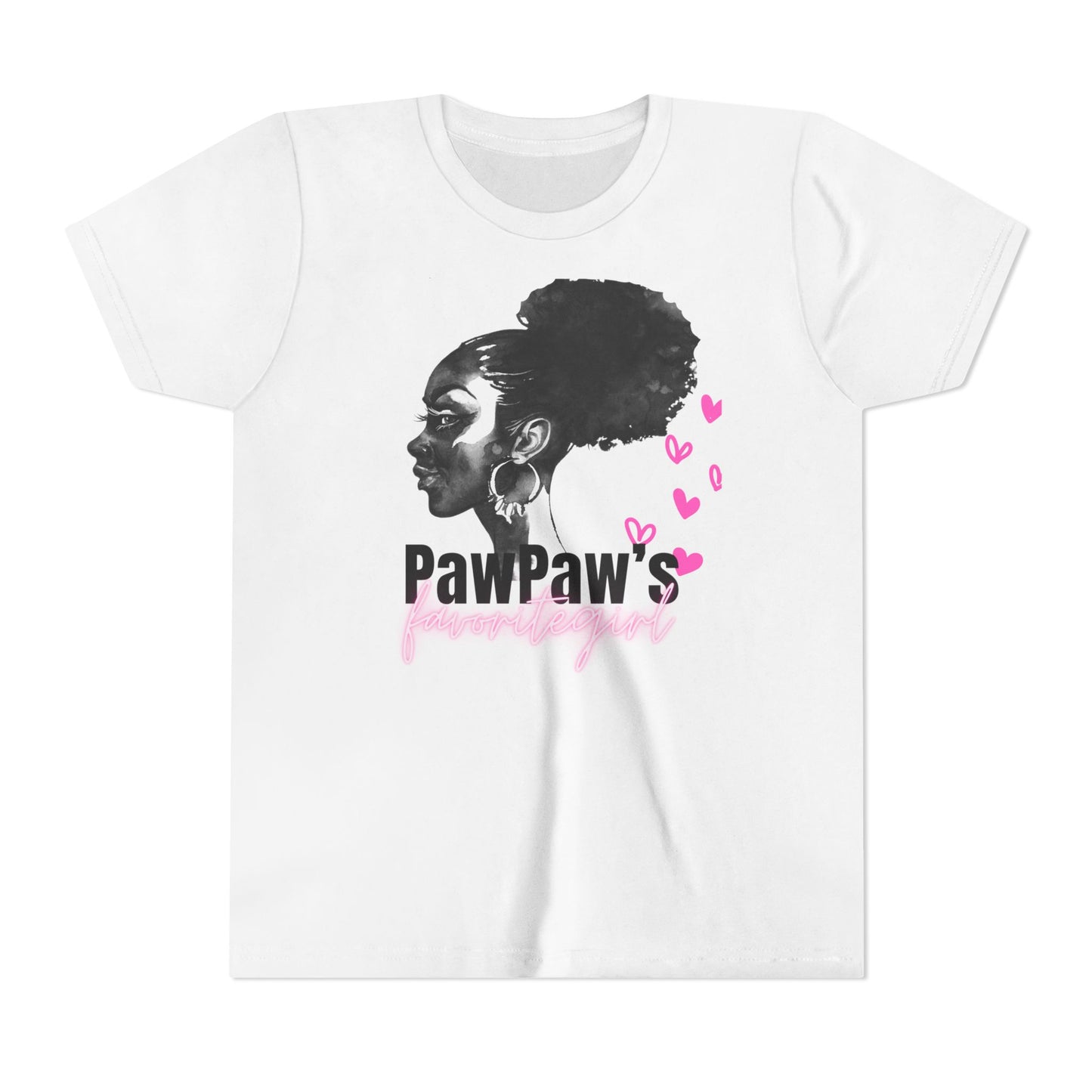 PawPaw's Favorite Girl Youth Short Sleeve Tee by Divinely Sown is Lightweight Comfort for a Girl