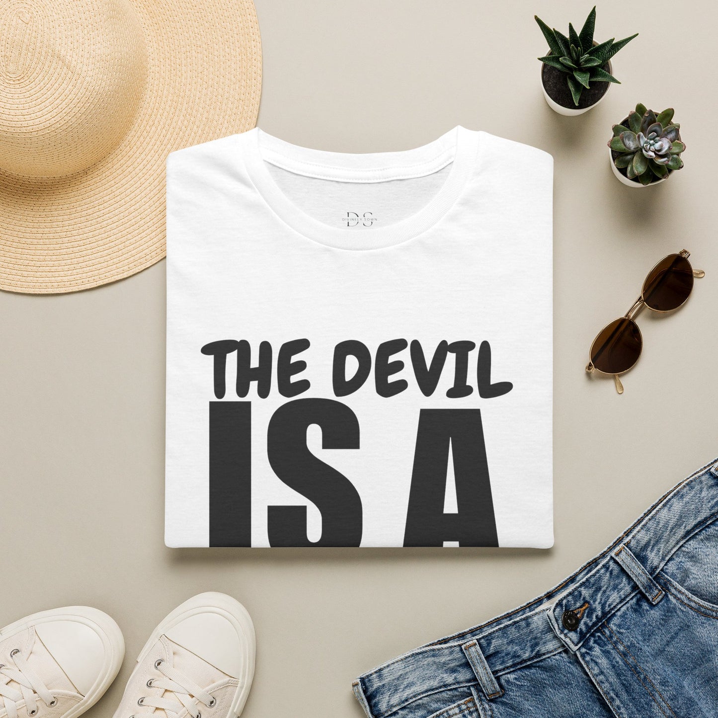 Christian Statement T-Shirt — "The Devil Is A Liar" Bold Faith Tee