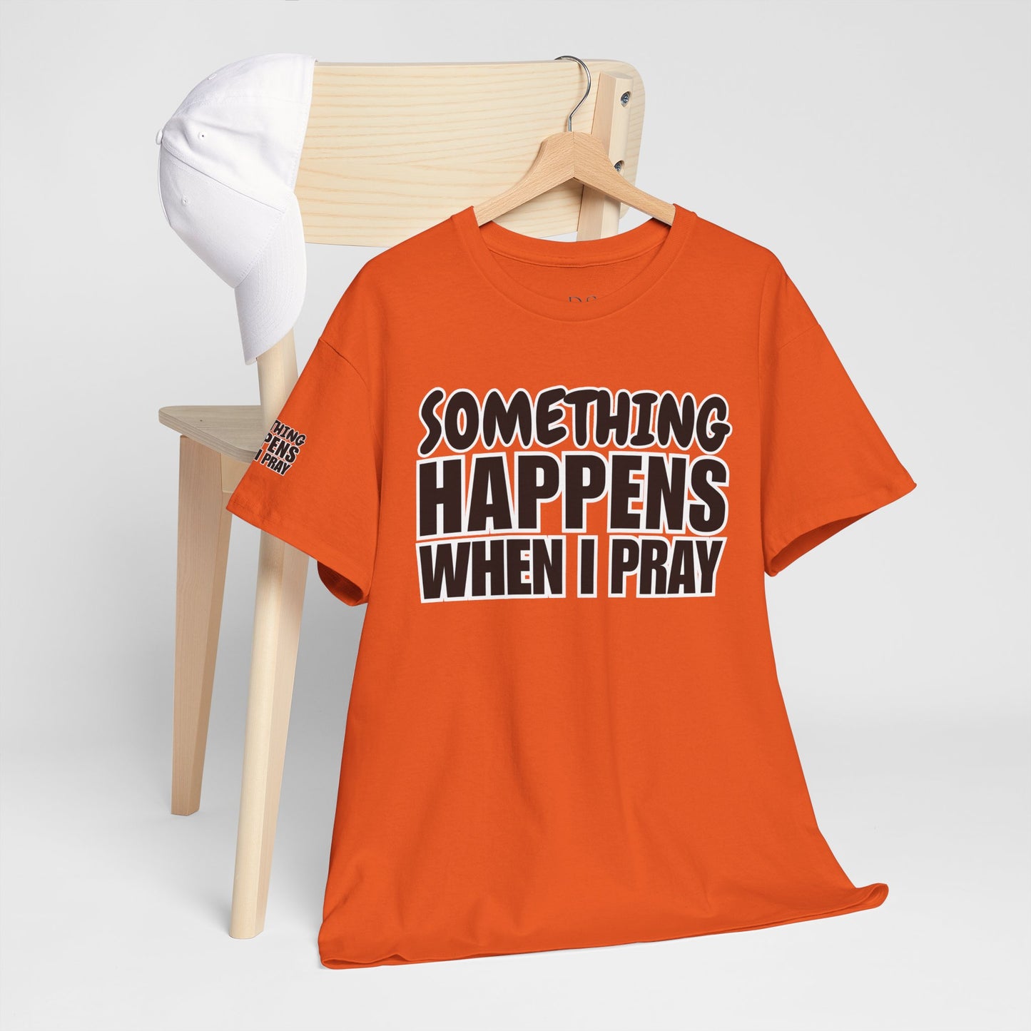 DS Looks & Books Prayer T-Shirt — "Something Happens When I Pray" Inspirational Christian Tee