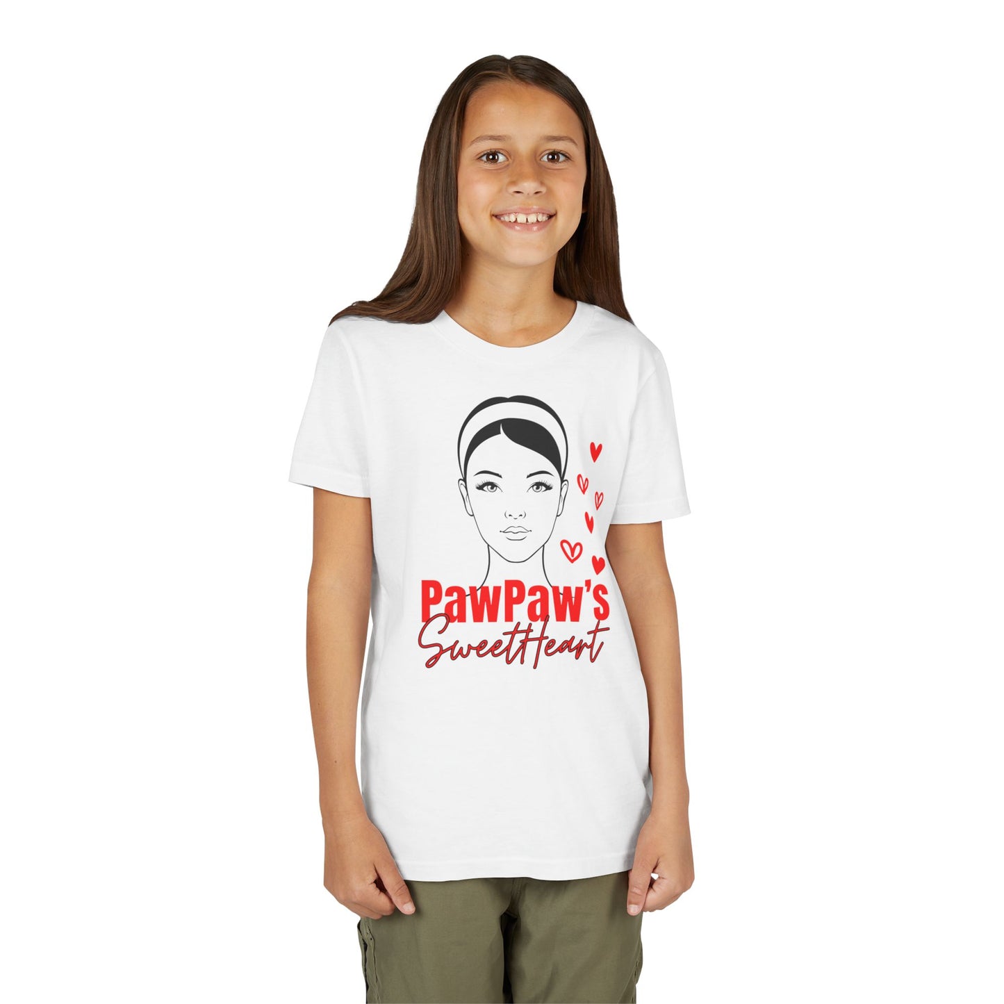 PawPaw's Sweetheart Youth Tee | Lightweight & Comfy | Divinely Sown PawPaw's Collection