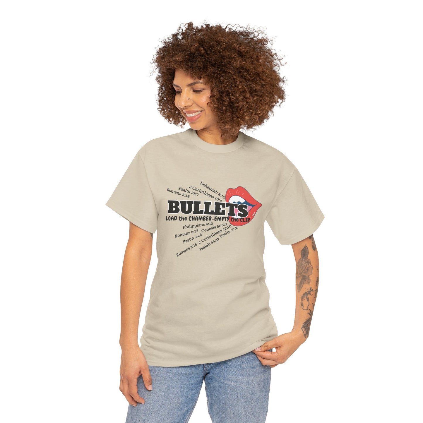 'Bullets' & Scripture Logo Shirt by Divinely Sown