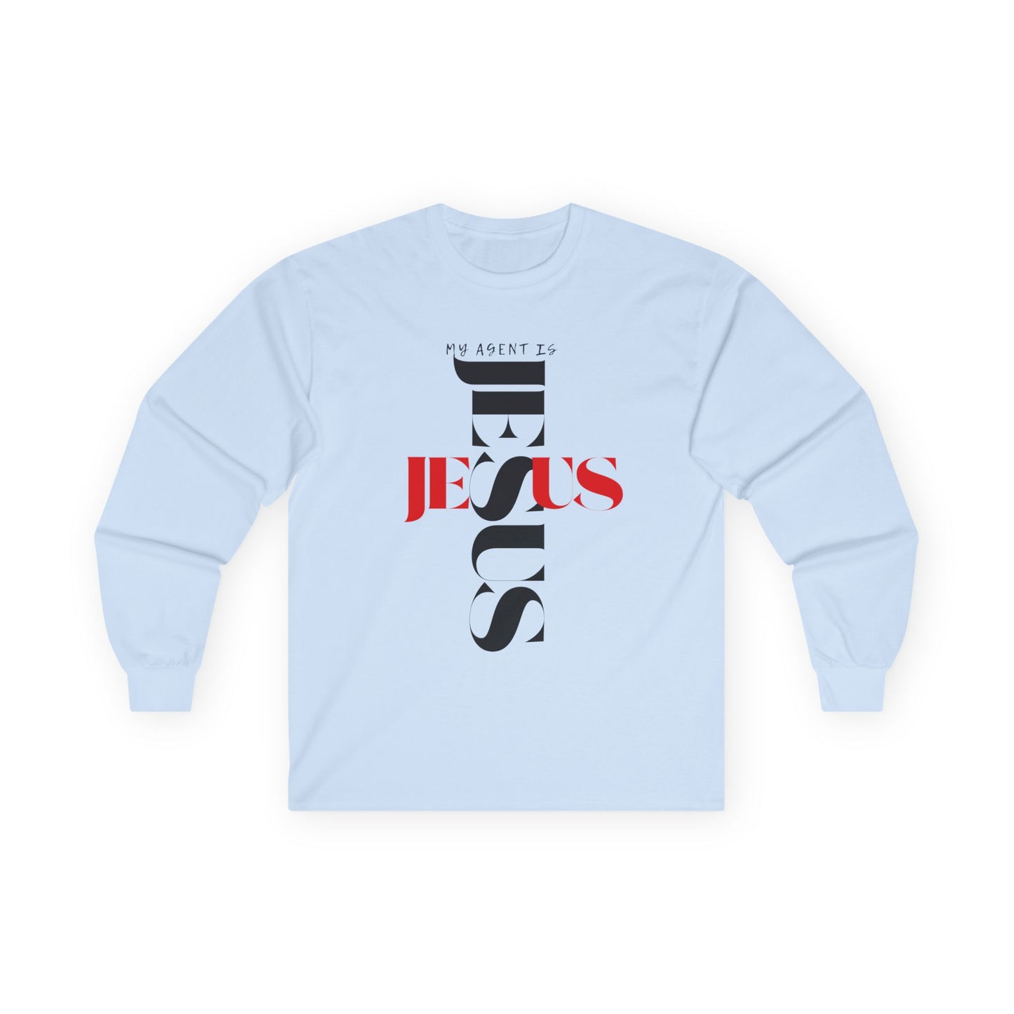 Faith-Inspired Long Sleeve Tee: 'My Agent Is Jesus' by Divinely Sown