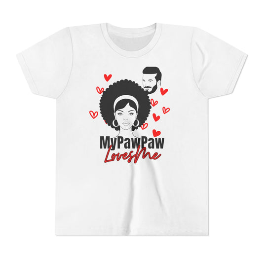 My PawPaw Loves Me Youth Tee - by Divinely Sown is Lightweight Comfort for a Girl