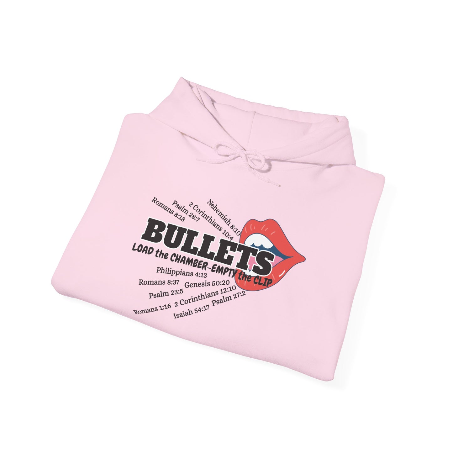 Bullets & Scripture Hoodie — Retro Punk Band Style Pullover by Divinely Sown