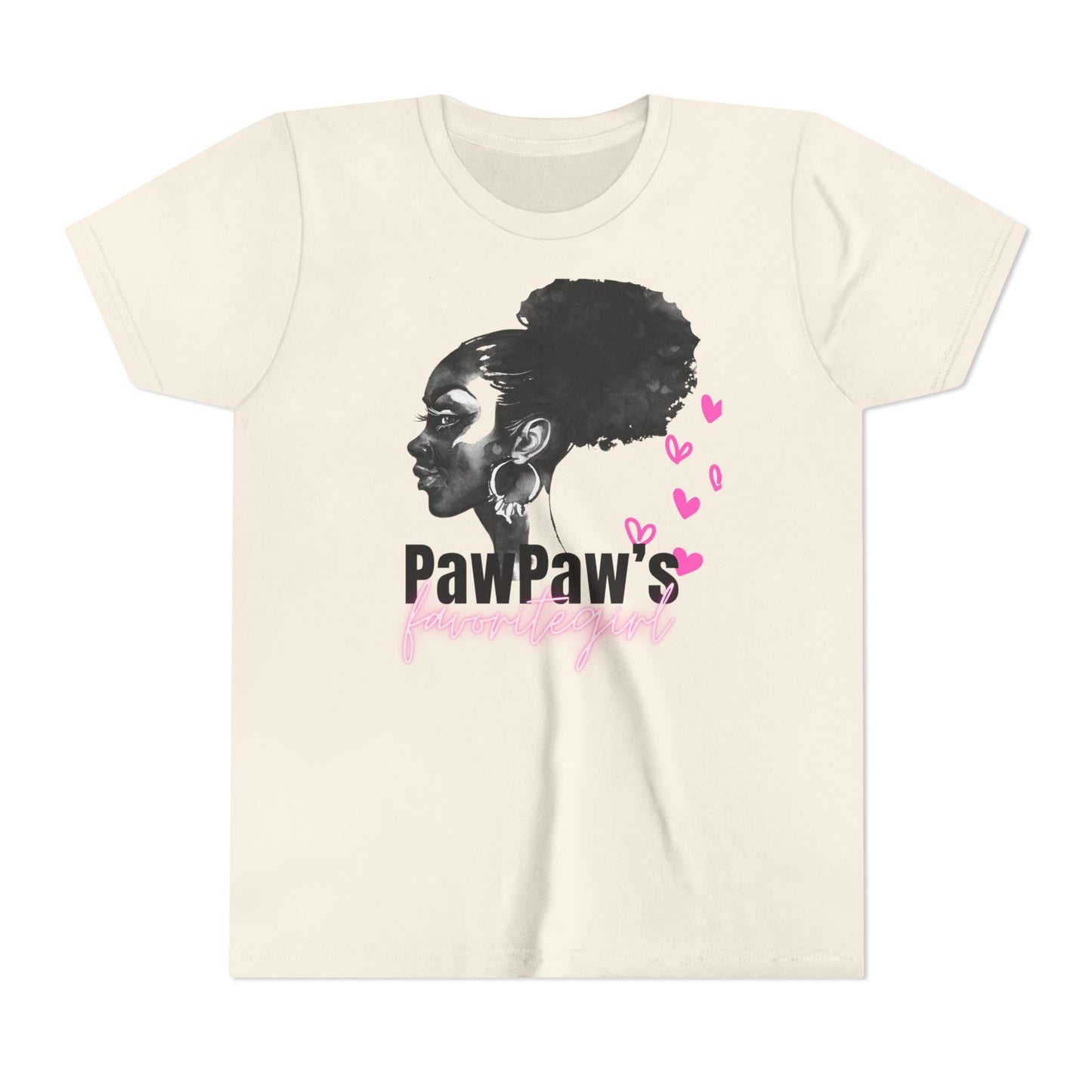 PawPaw's Favorite Girl Youth Short Sleeve Tee by Divinely Sown is Lightweight Comfort for a Girl
