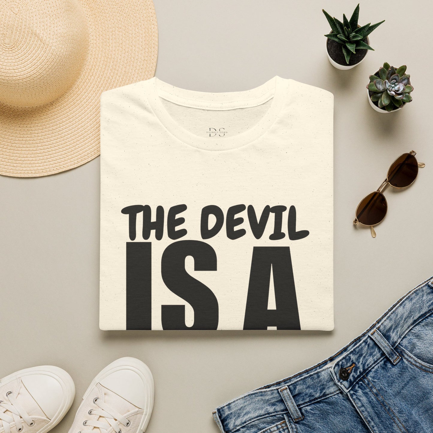 Christian Statement T-Shirt — "The Devil Is A Liar" Bold Faith Tee