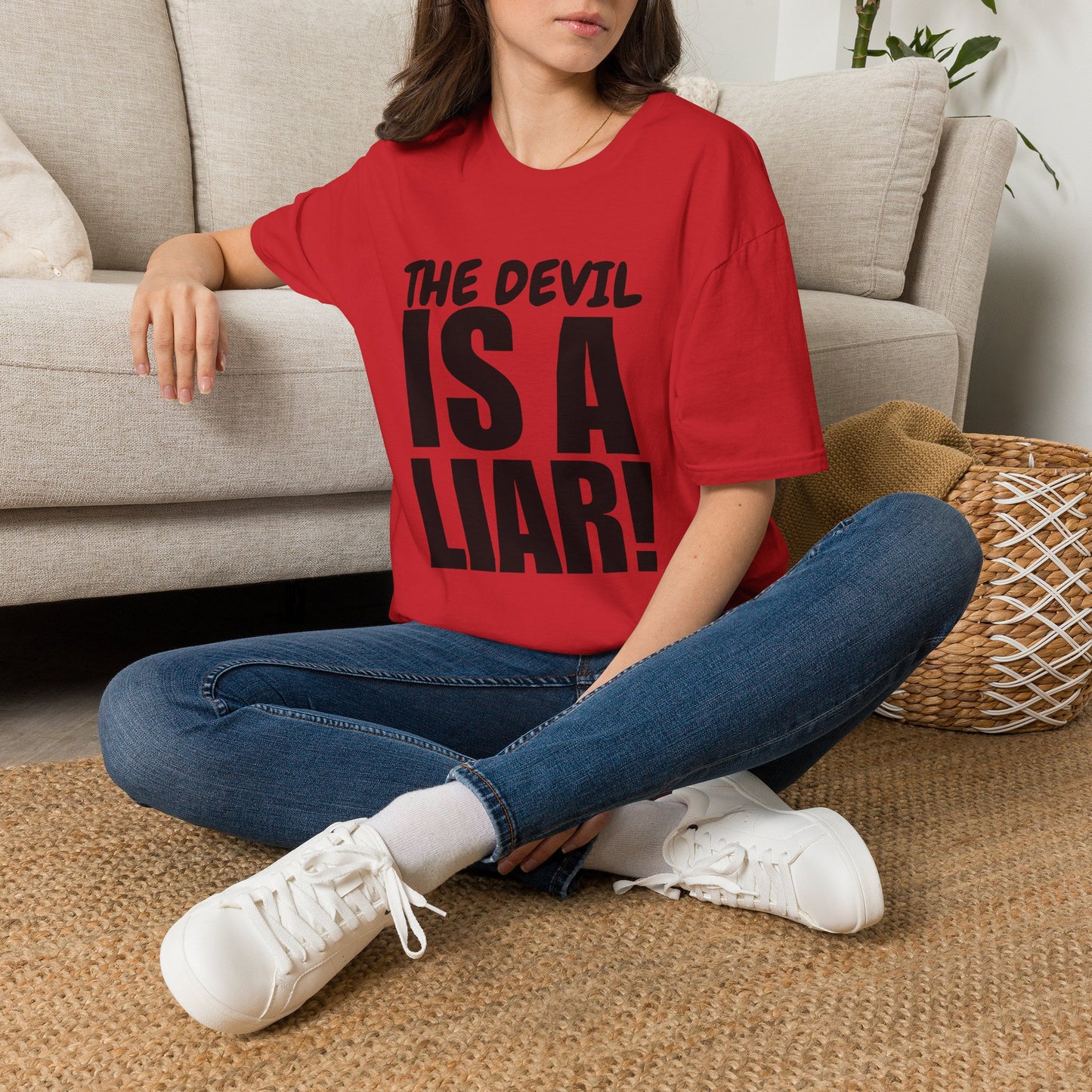 Christian Statement T-Shirt — "The Devil Is A Liar" Bold Faith Tee