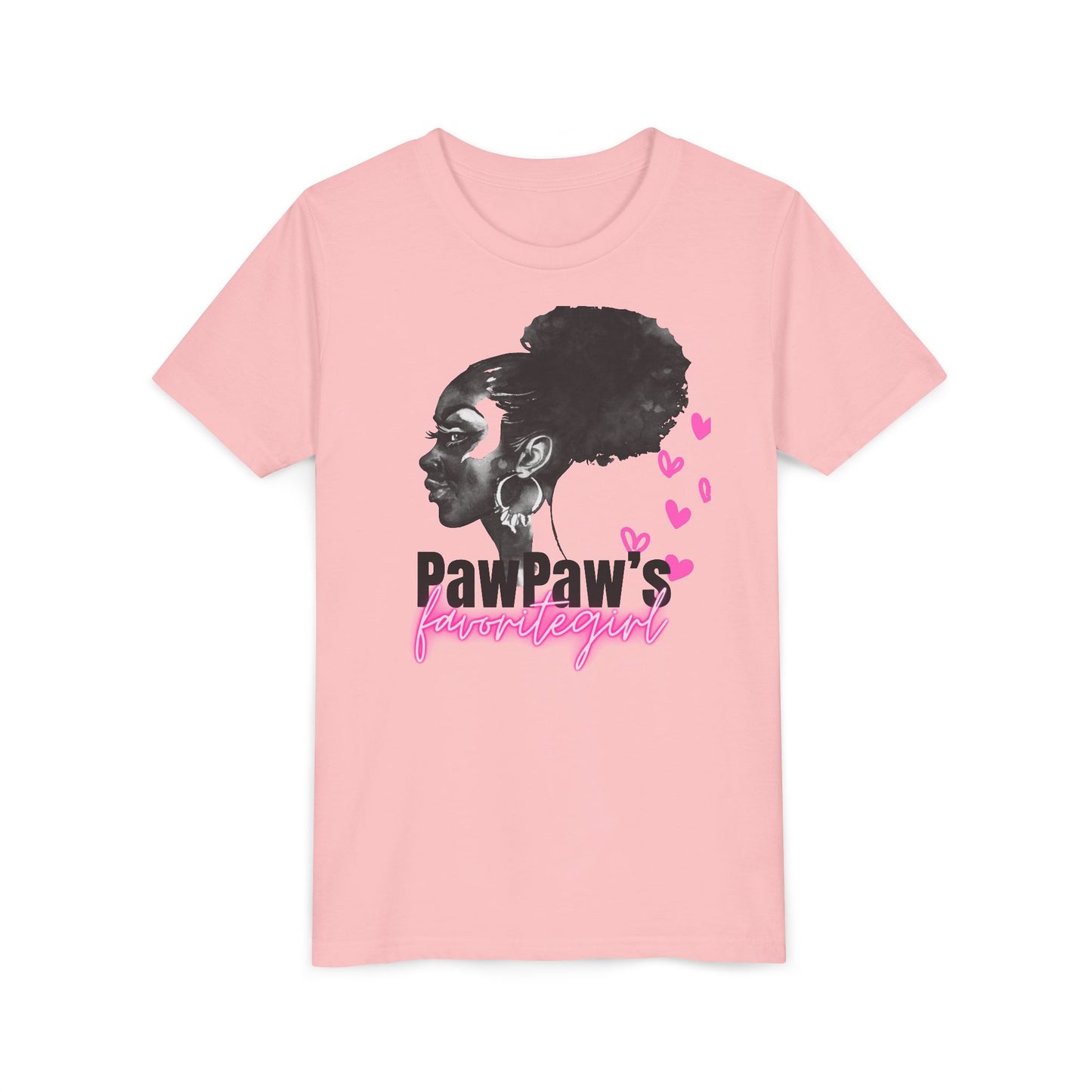 PawPaw's Favorite Girl Youth Short Sleeve Tee by Divinely Sown is Lightweight Comfort for a Girl