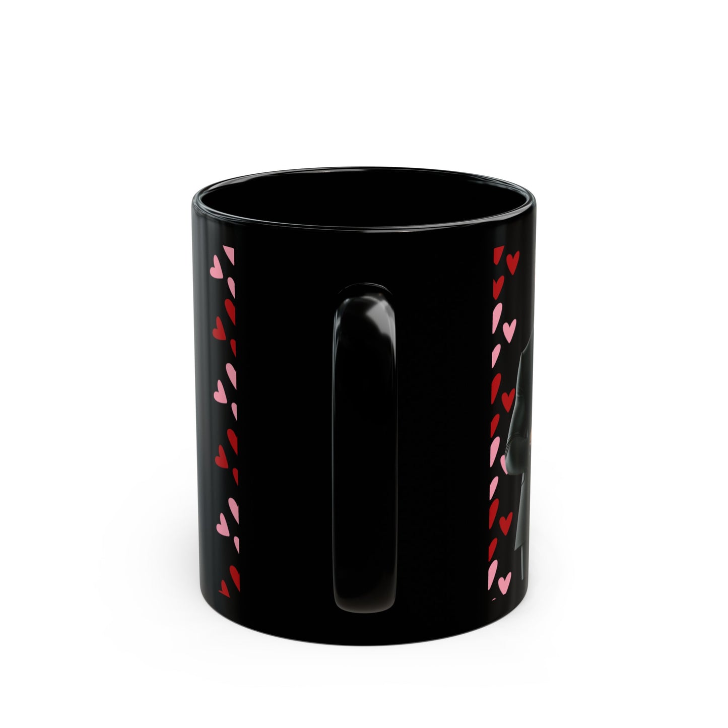 Copy of Valentine Me Please~THE PIERCE MUG, Valentine's Day Treat by Divinely Sown, An 11oz Black Mug With Class & Style