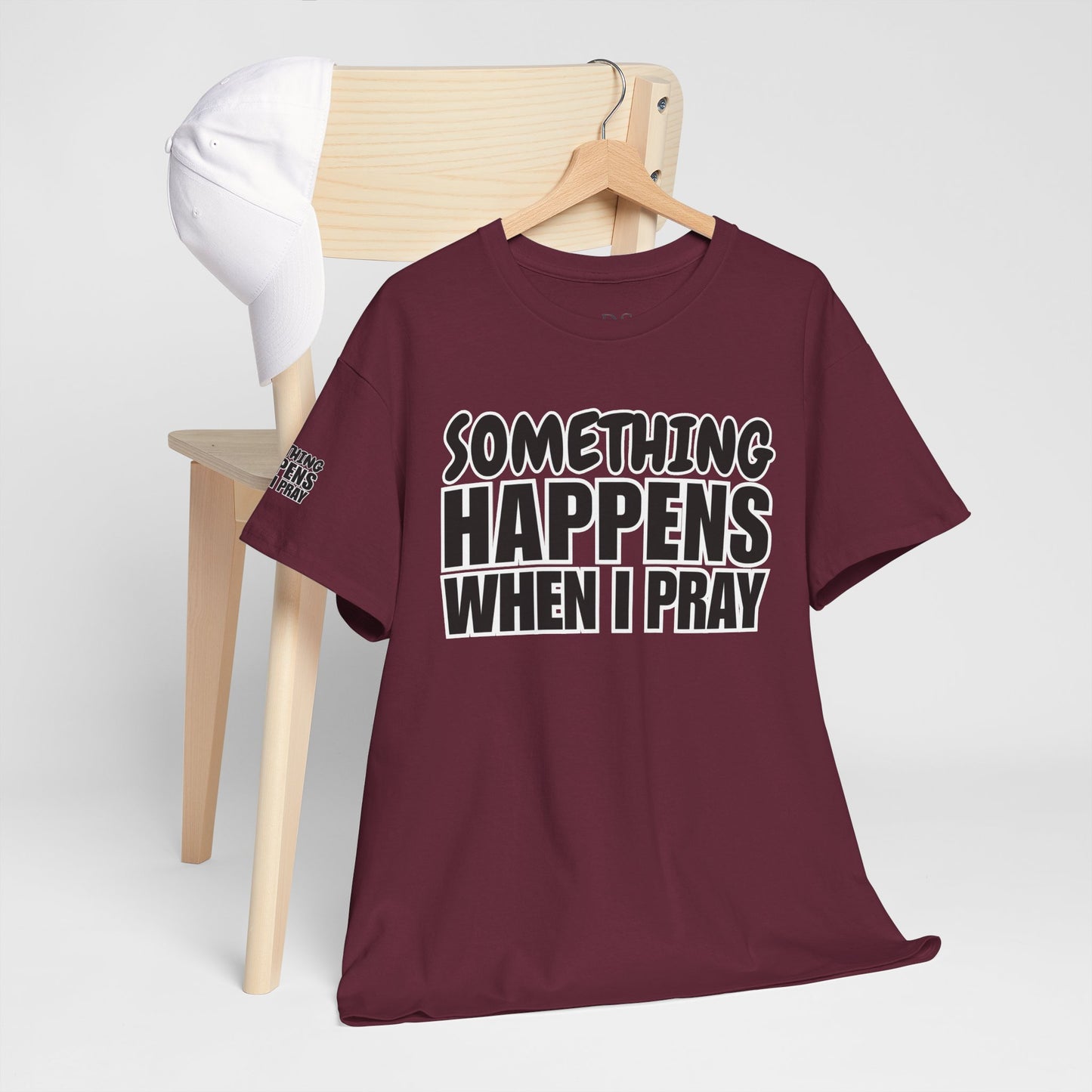 DS Looks & Books Prayer T-Shirt — "Something Happens When I Pray" Inspirational Christian Tee