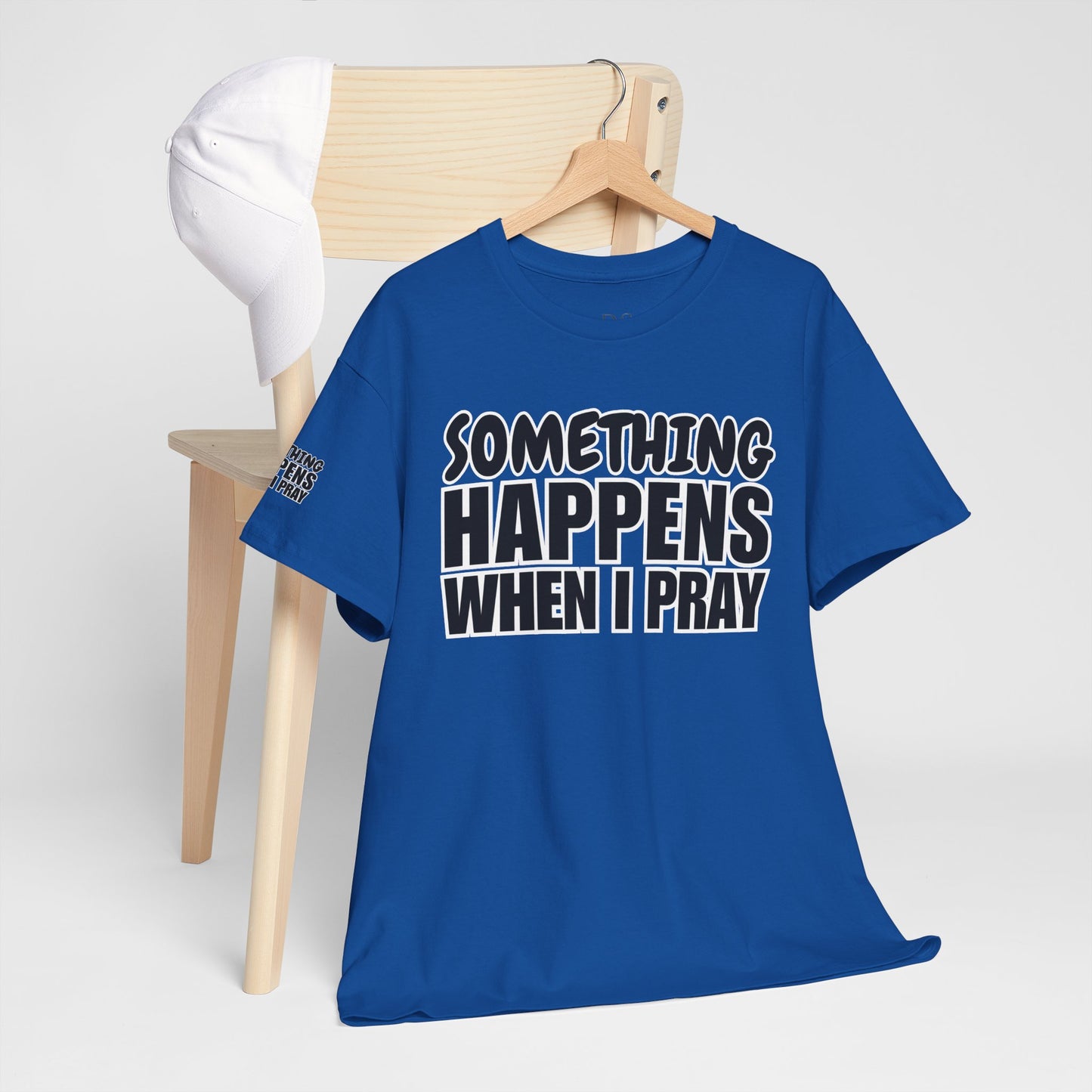 DS Looks & Books Prayer T-Shirt — "Something Happens When I Pray" Inspirational Christian Tee