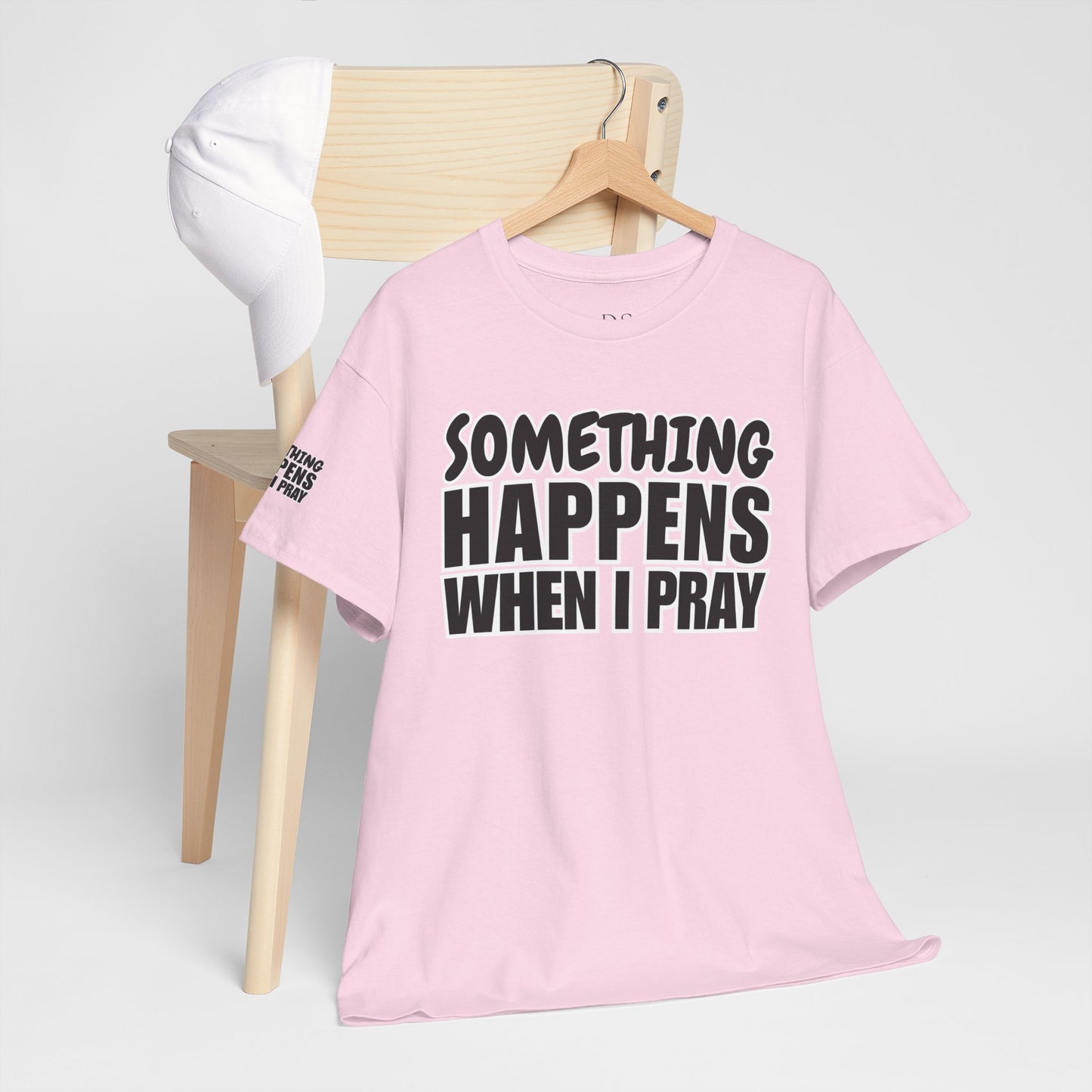 DS Looks & Books Prayer T-Shirt — "Something Happens When I Pray" Inspirational Christian Tee
