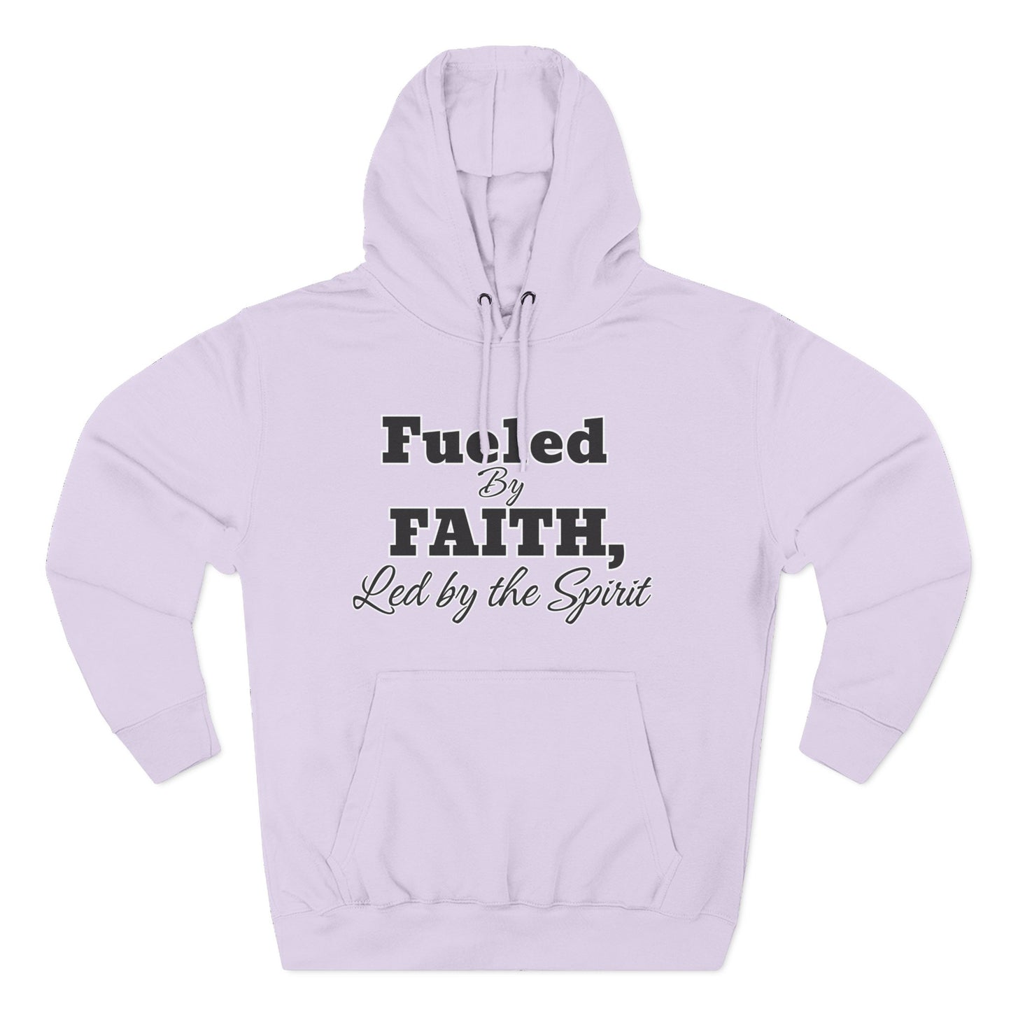 Fleece Hoodie Fueled by Faith-Led By The Spirit Cozy Three-Panel Design by Divinely Sown