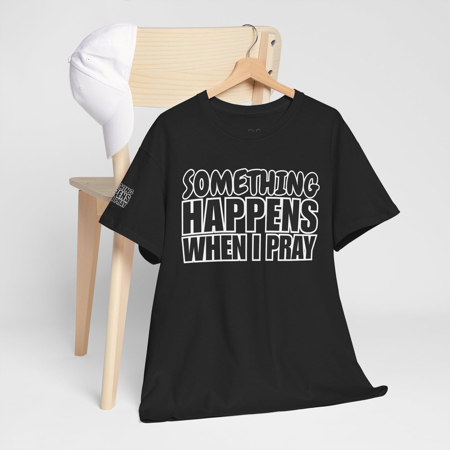 DS Looks & Books Prayer T-Shirt — "Something Happens When I Pray" Inspirational Christian Tee