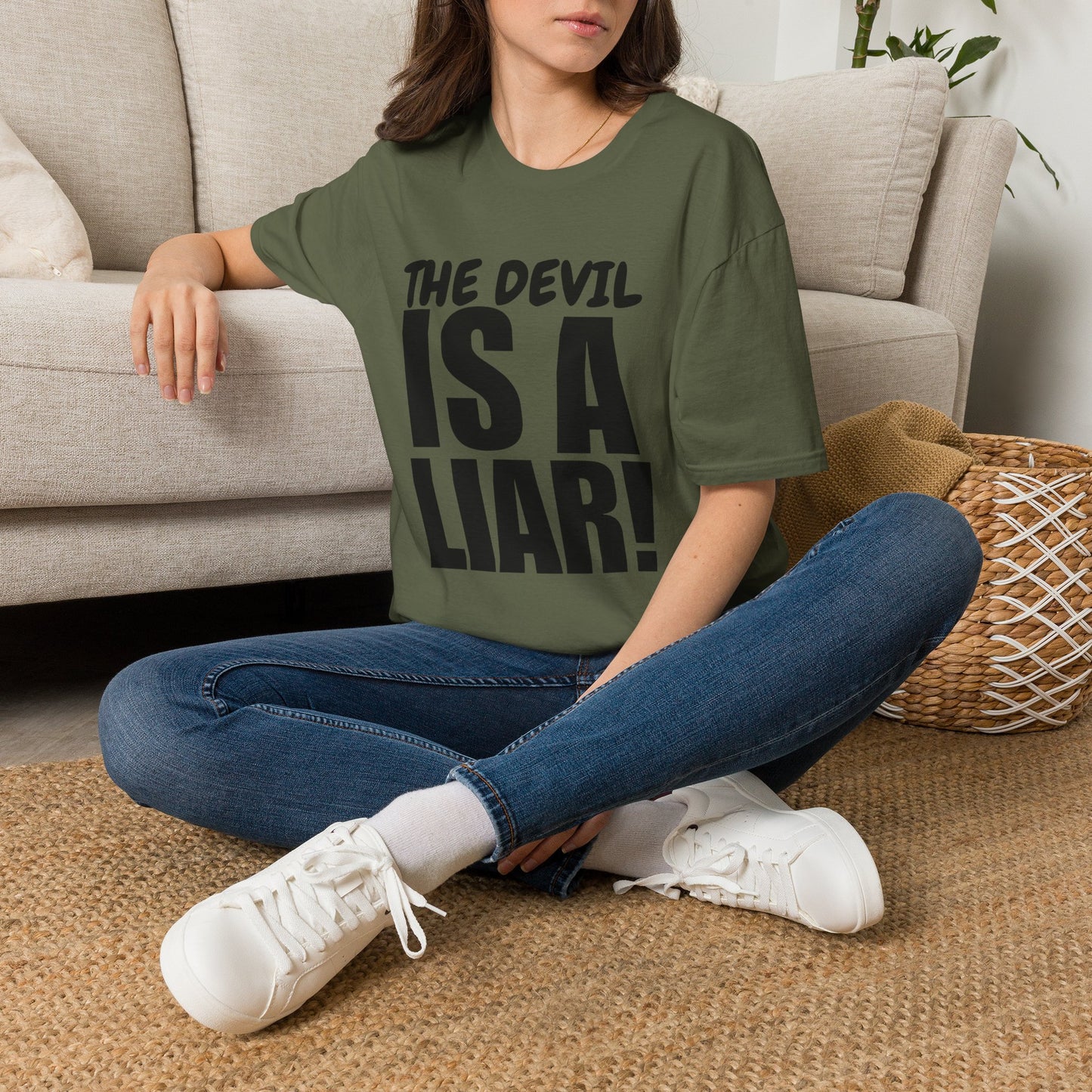 Christian Statement T-Shirt — "The Devil Is A Liar" Bold Faith Tee