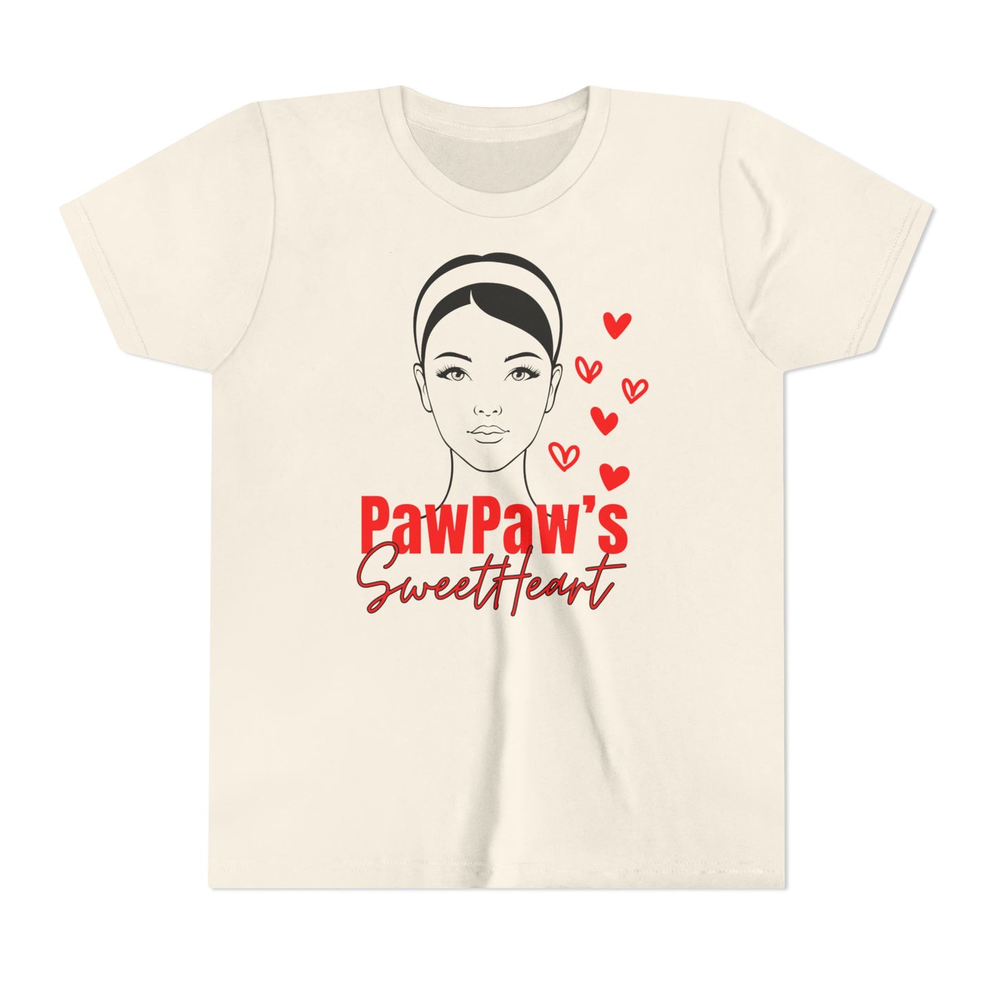 PawPaw's Sweetheart Youth Tee | Lightweight & Comfy | Divinely Sown PawPaw's Collection