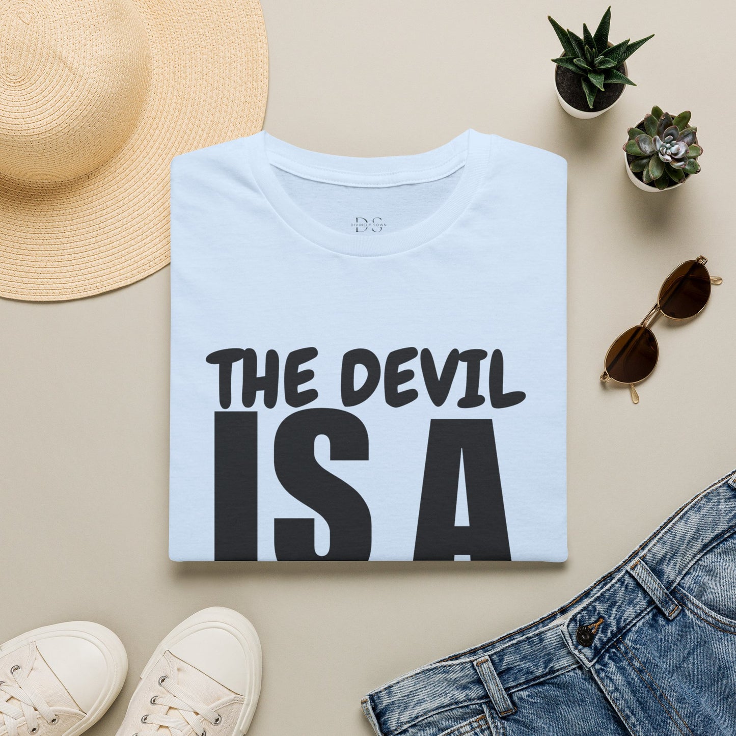 Christian Statement T-Shirt — "The Devil Is A Liar" Bold Faith Tee