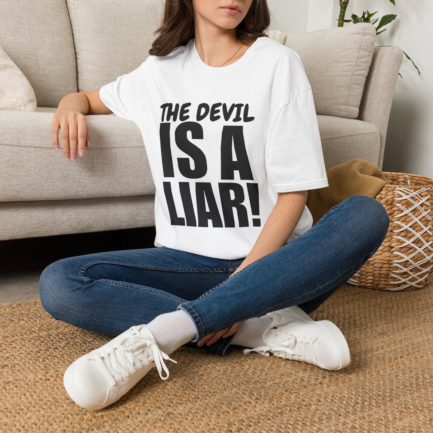 Christian Statement T-Shirt — "The Devil Is A Liar" Bold Faith Tee