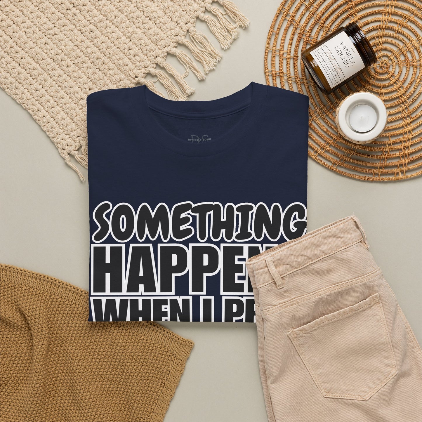 DS Looks & Books Prayer T-Shirt — "Something Happens When I Pray" Inspirational Christian Tee